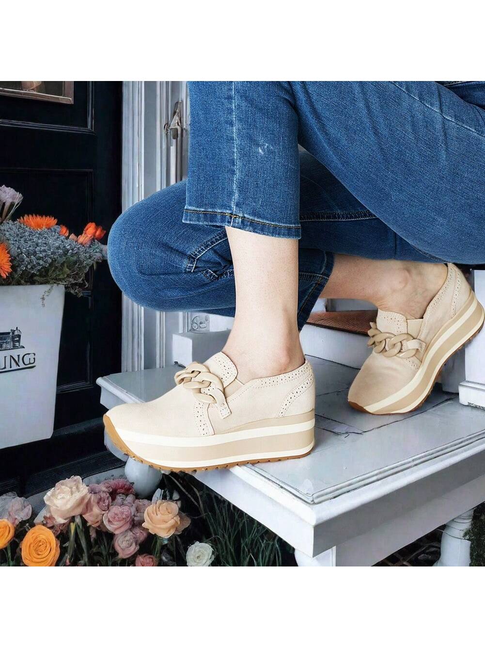 In Apricot Women Wedges & Flatform