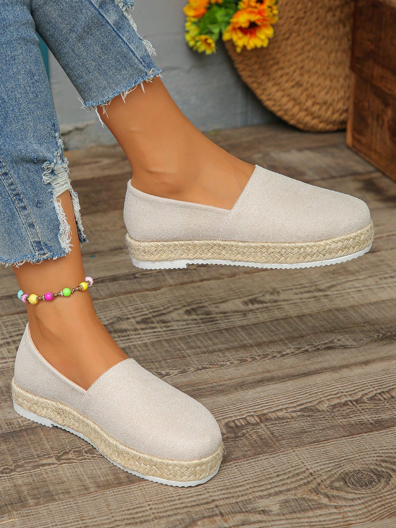 In Beige Women Wedges & Flatform