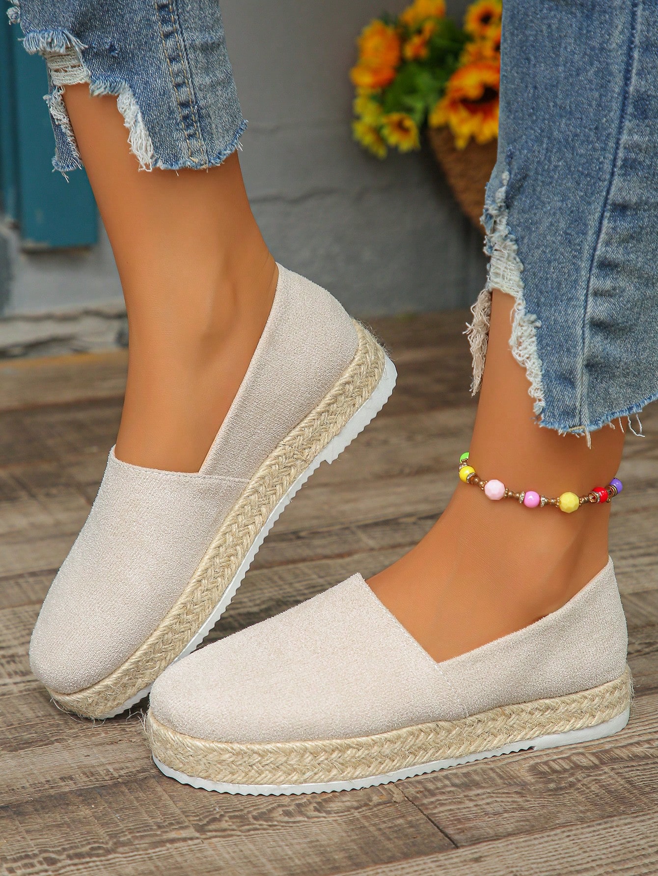 In Beige Women Wedges & Flatform