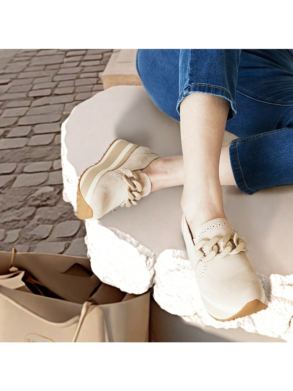 In Apricot Women Wedges & Flatform