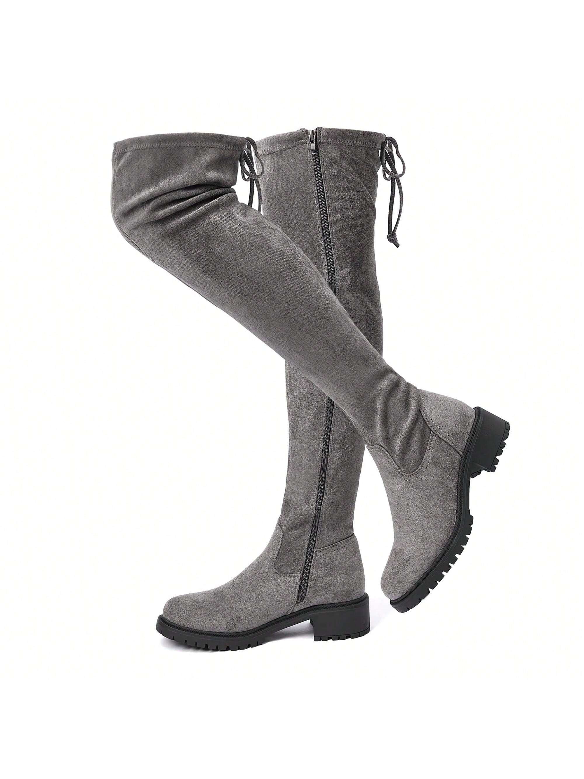 In Grey Women Fashion Boots