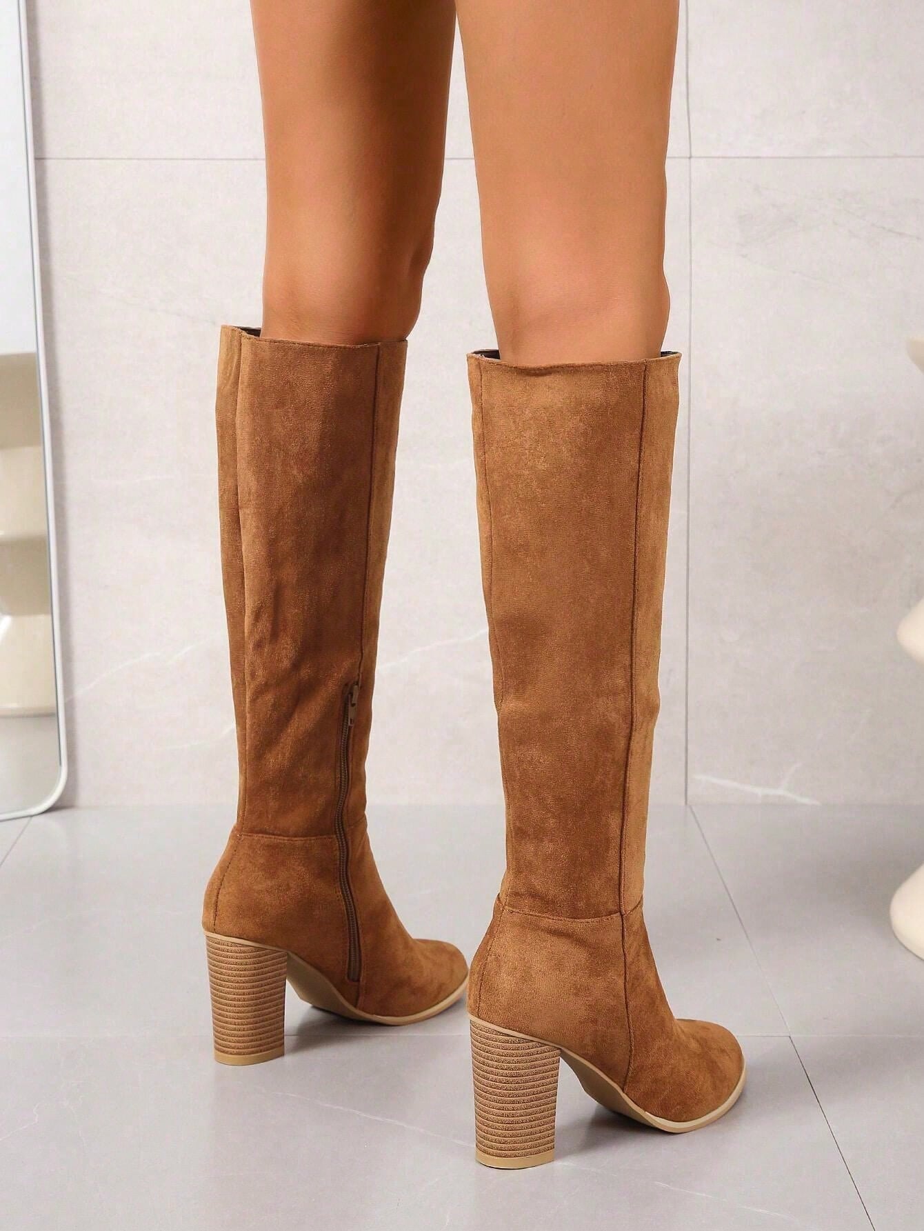 In Brown Women Knee-High Boots