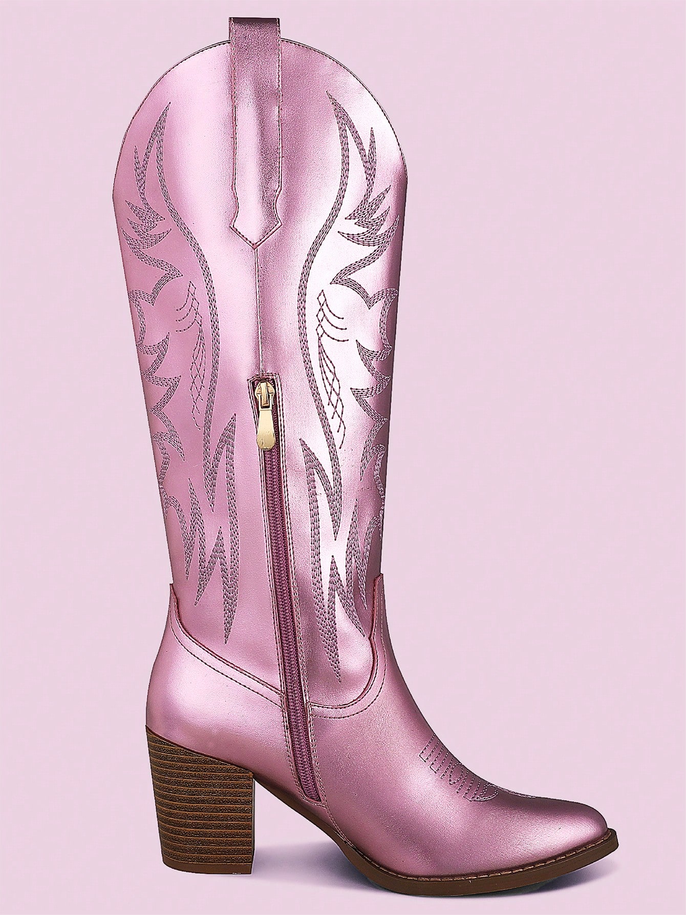 In Pink Women Knee-High Boots