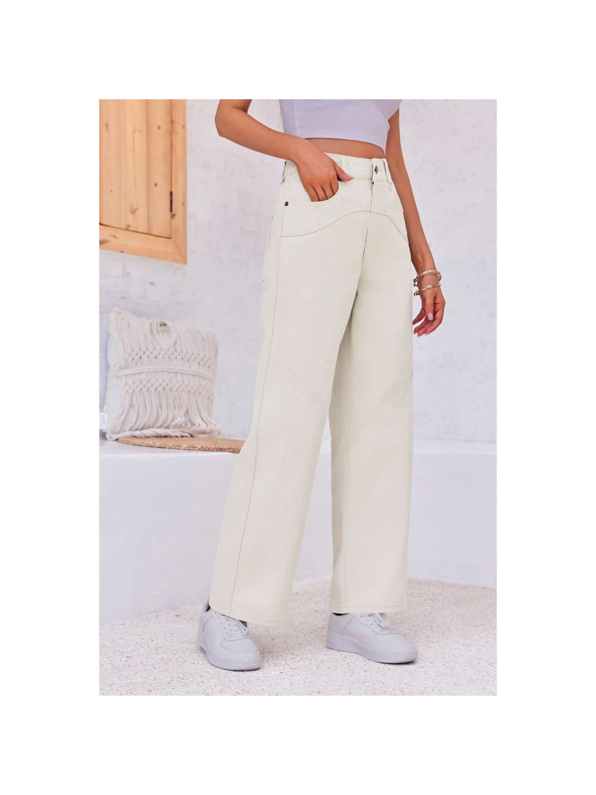 In Beige Women Pants