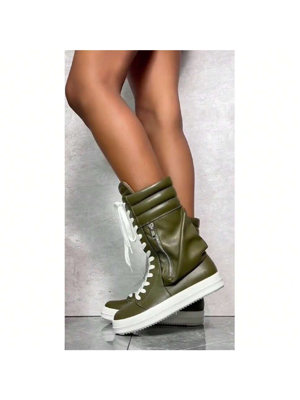 In Olive Green Women Shoes