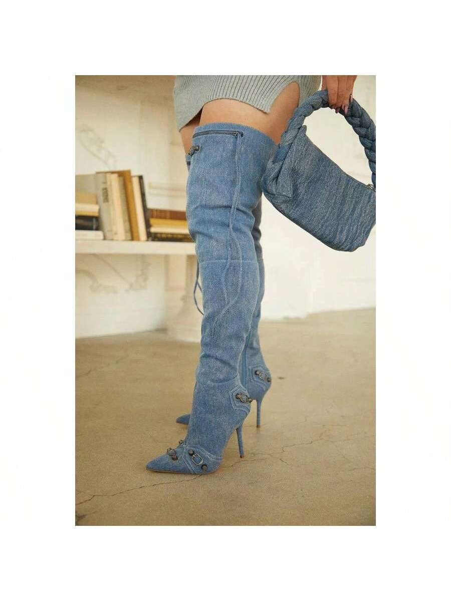 In Blue Women Fashion Boots