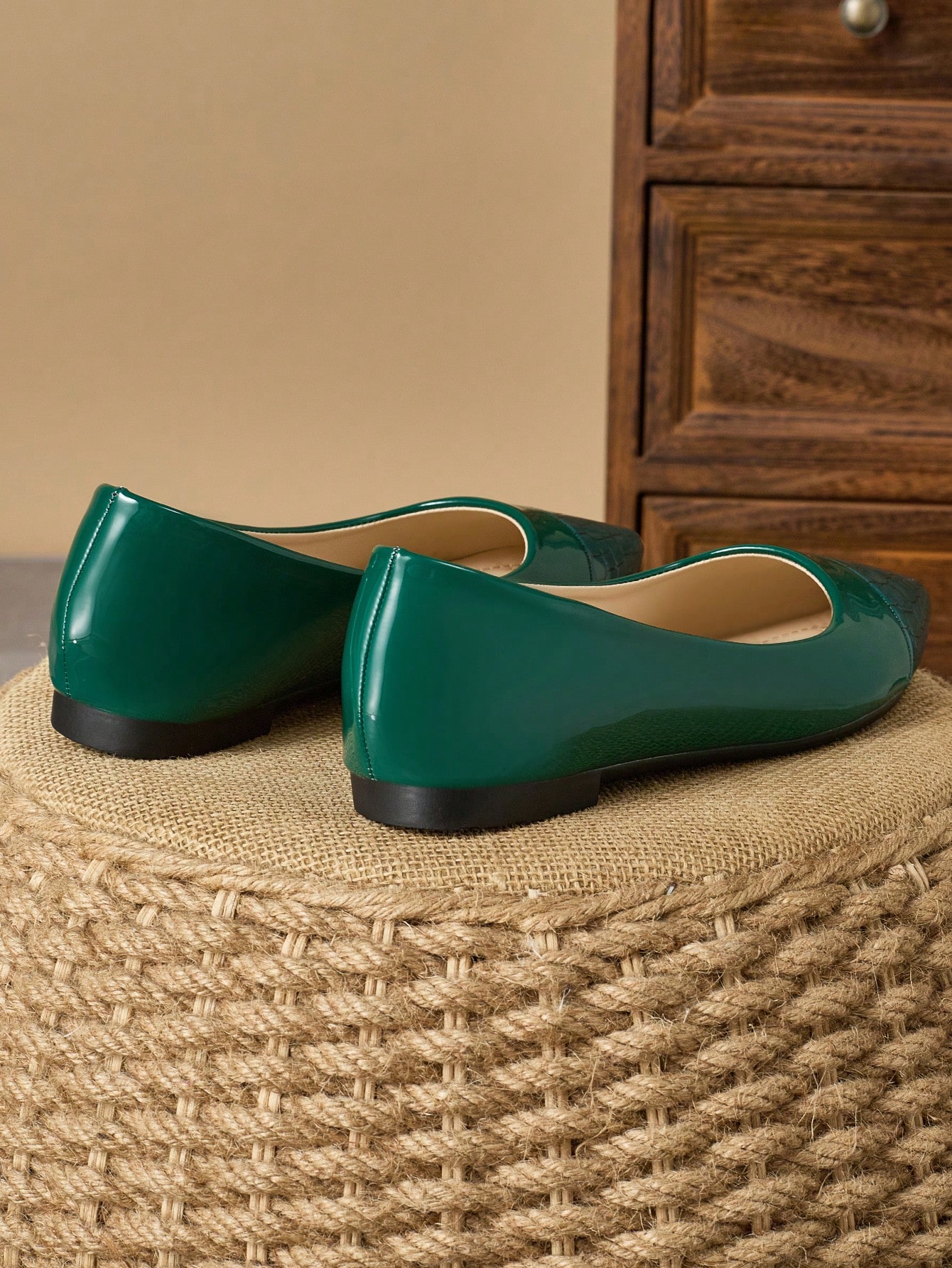 In Dark Green Women Shoes