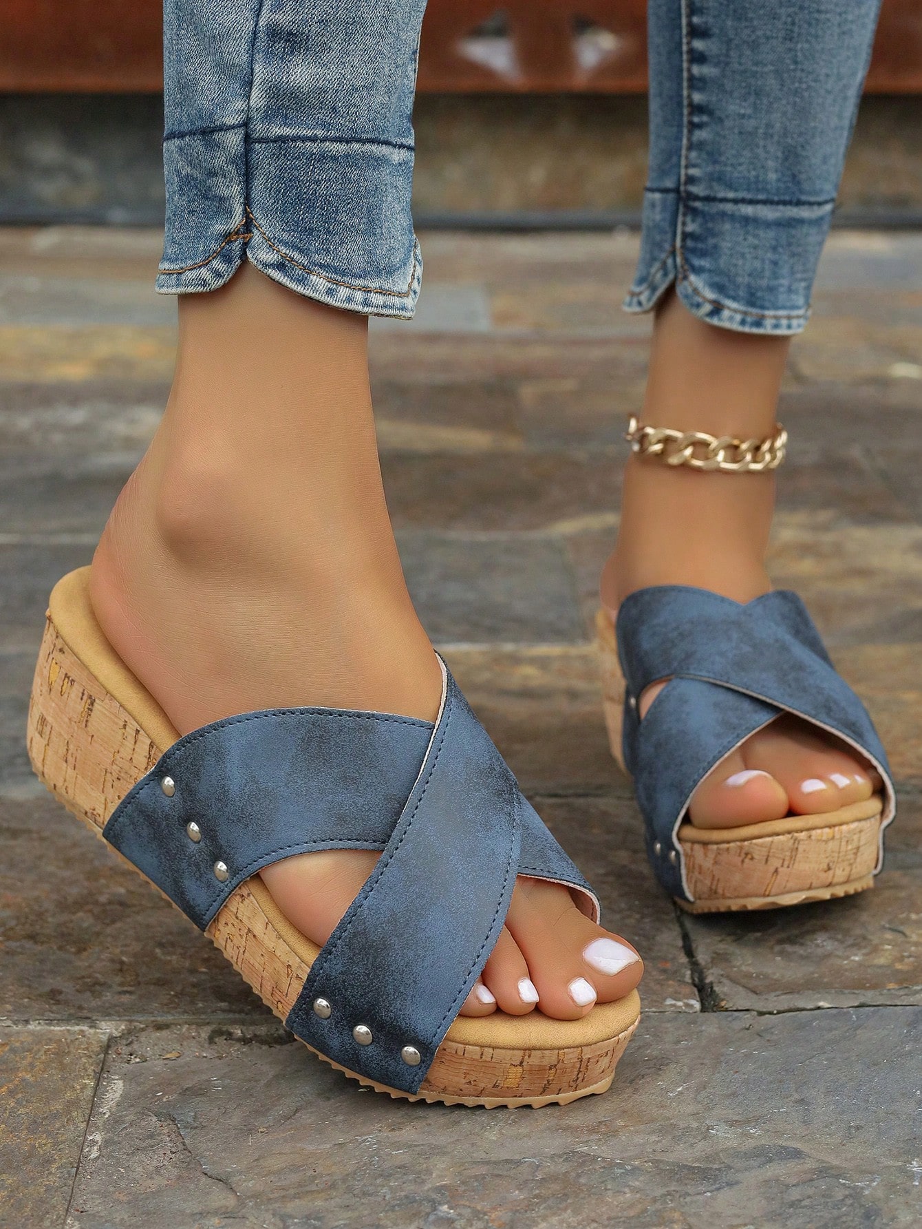 In Blue Women Platforms & Wedge Sandals