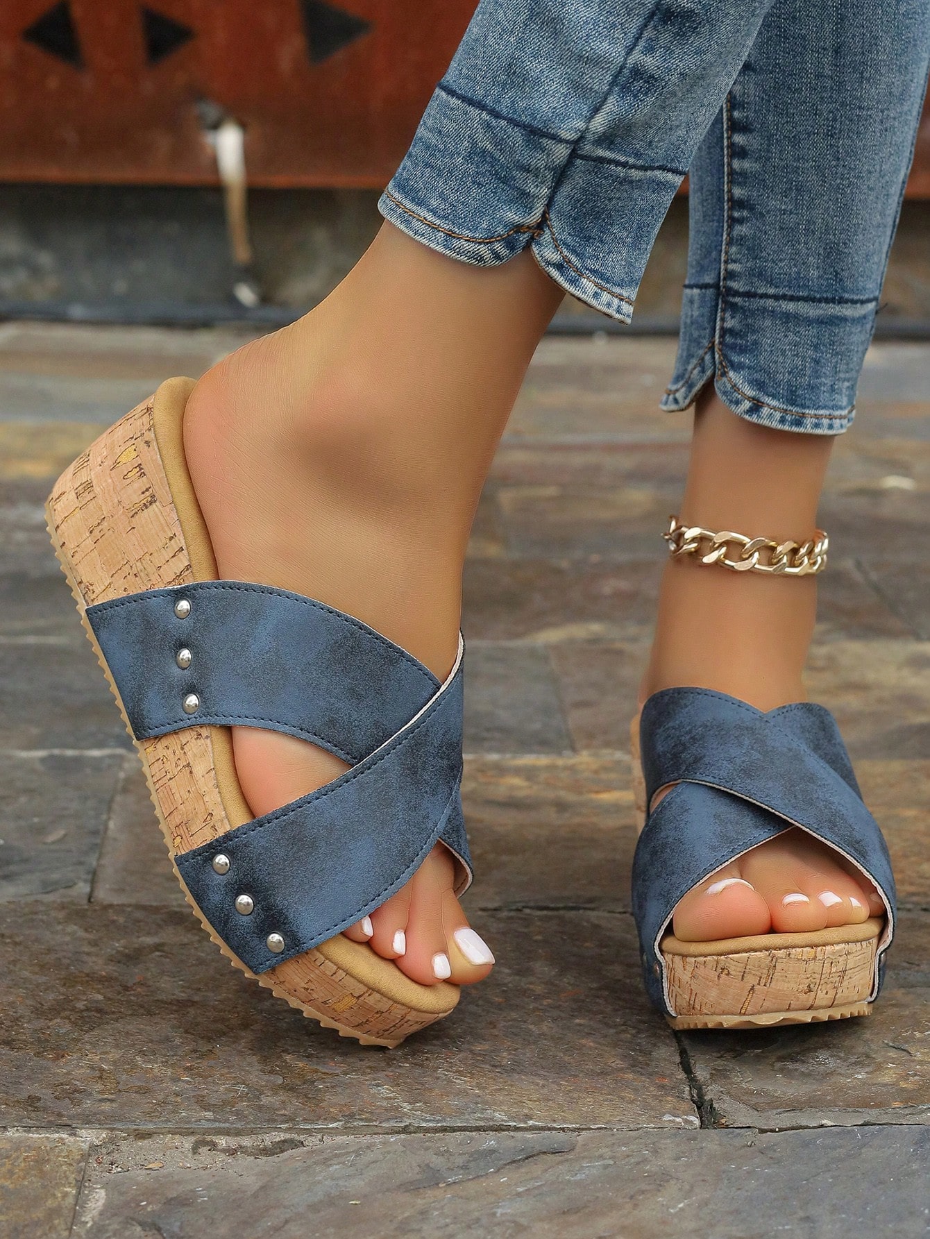 In Blue Women Platforms & Wedge Sandals