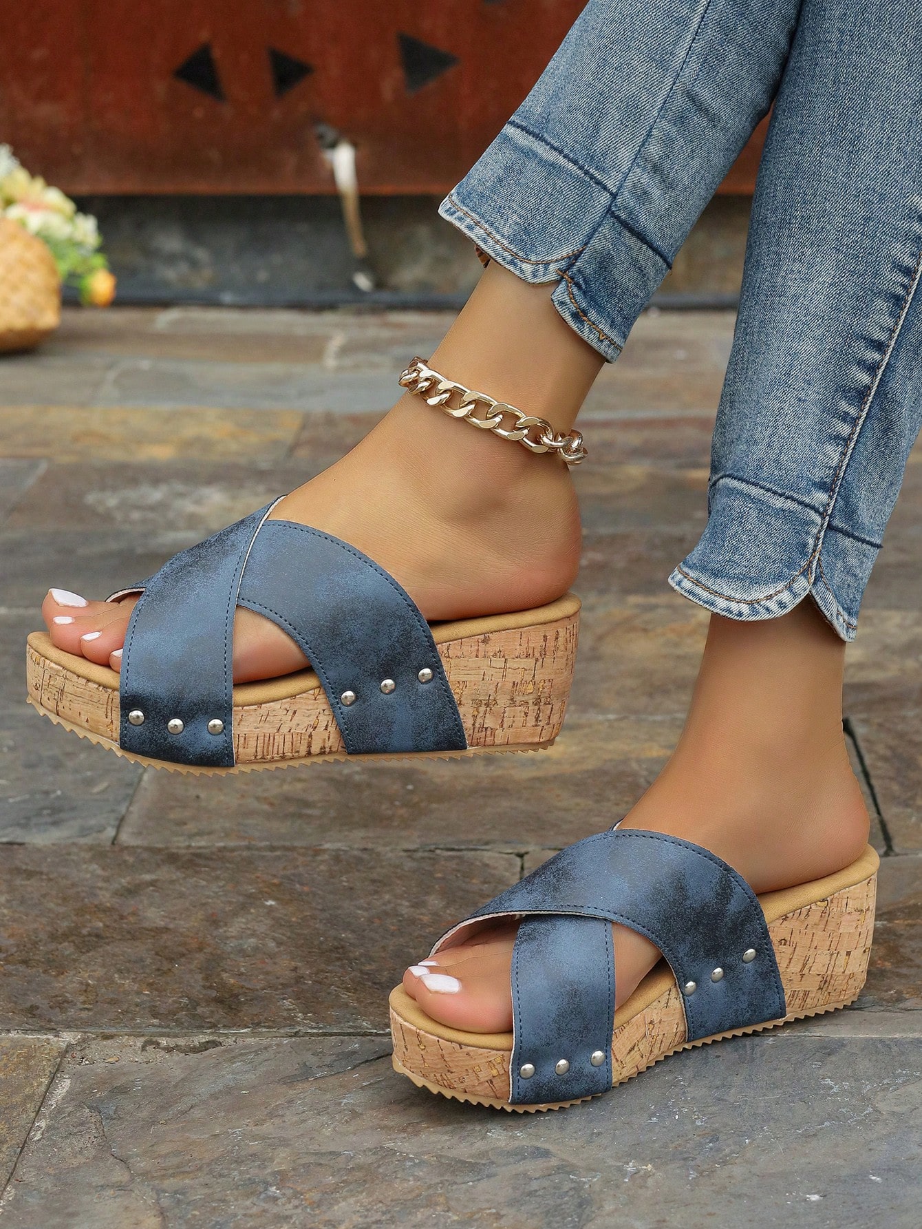 In Blue Women Platforms & Wedge Sandals