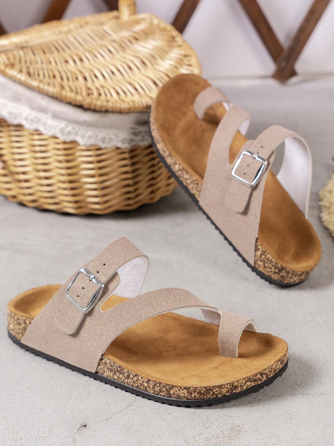 In Khaki Women Slides