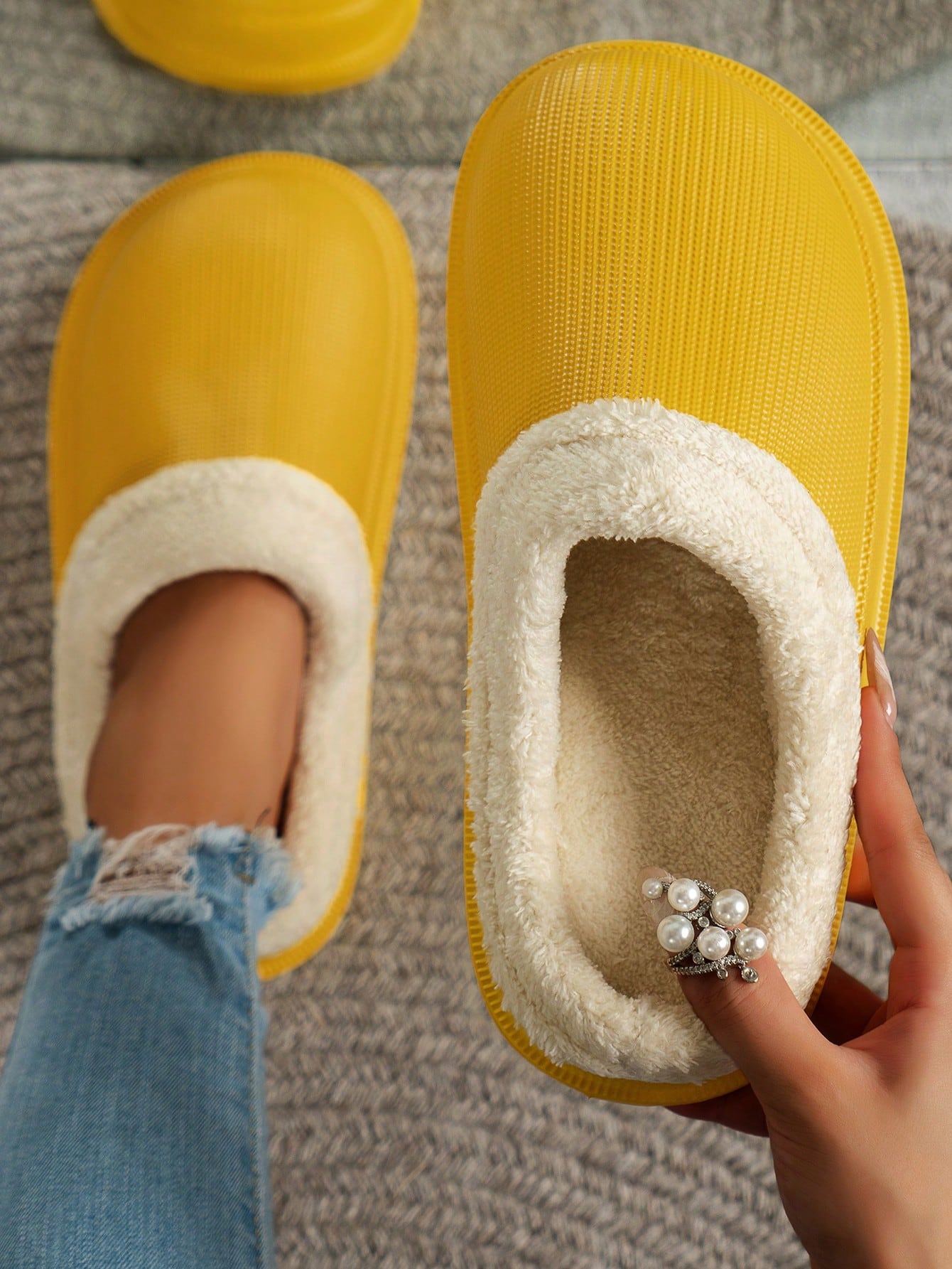 In Yellow Women Home Slippers