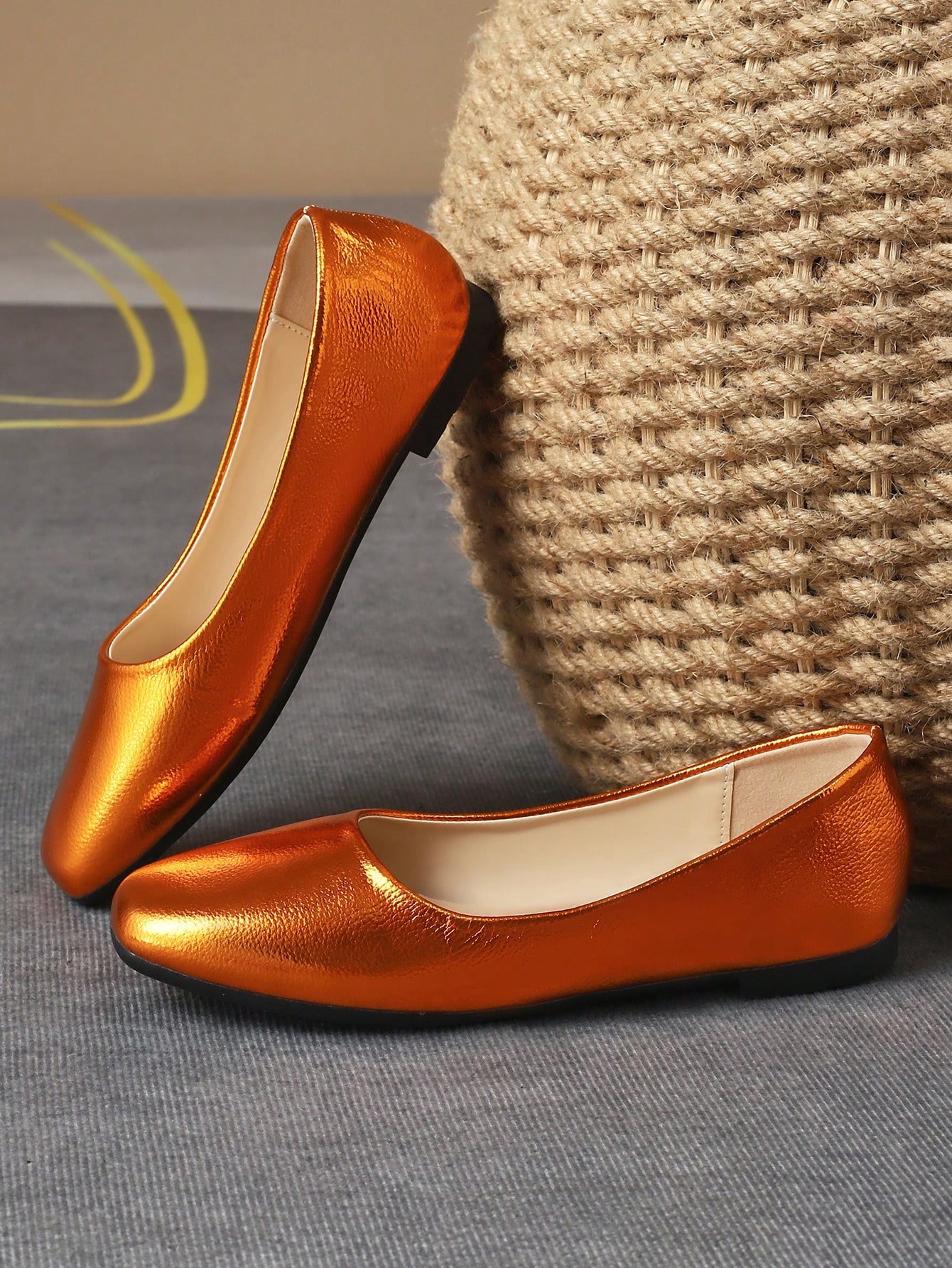 In Orange Women Flats