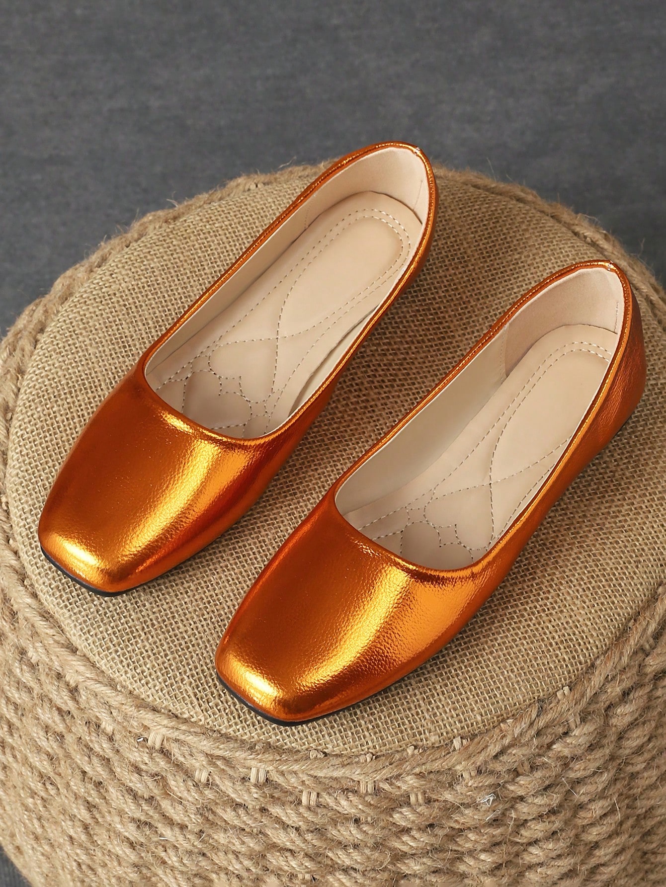 In Orange Women Flats