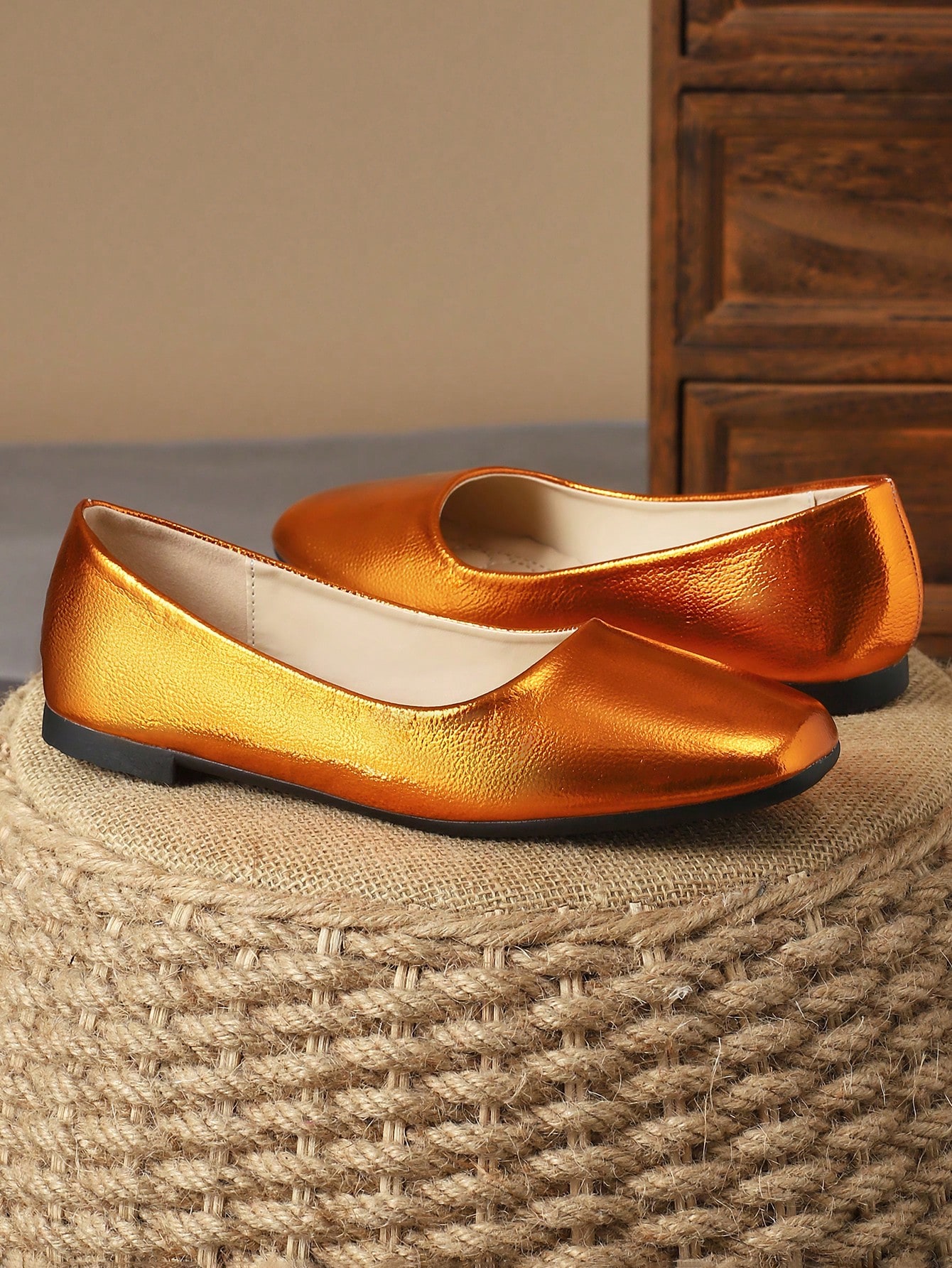 In Orange Women Flats