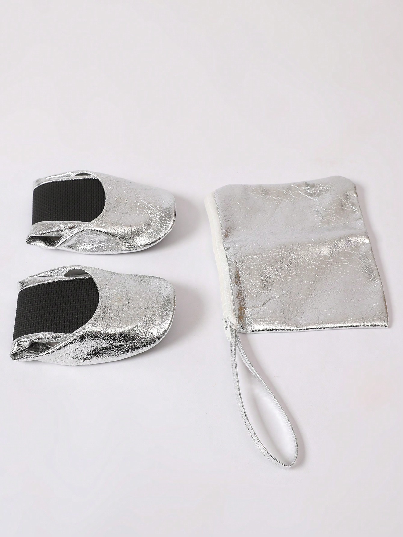 In Silver Women Flats