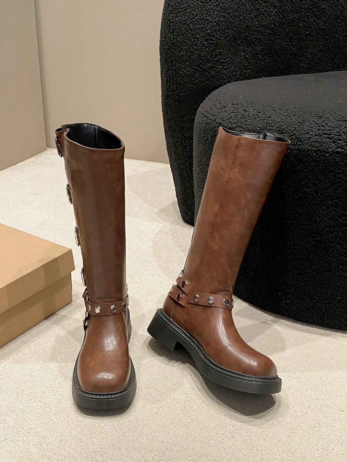 In Brown Women Mid-Calf Boots