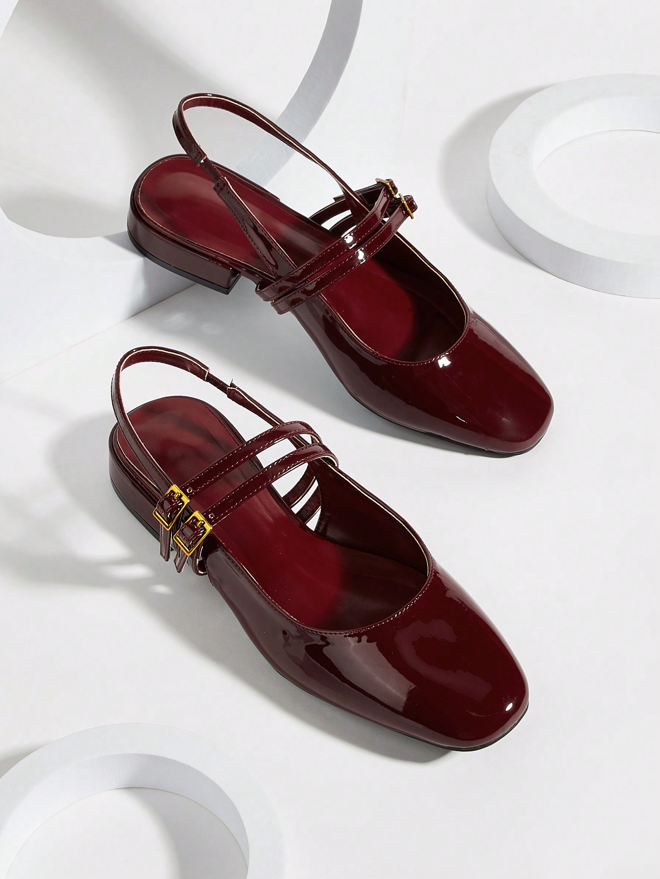 In Burgundy Women Shoes