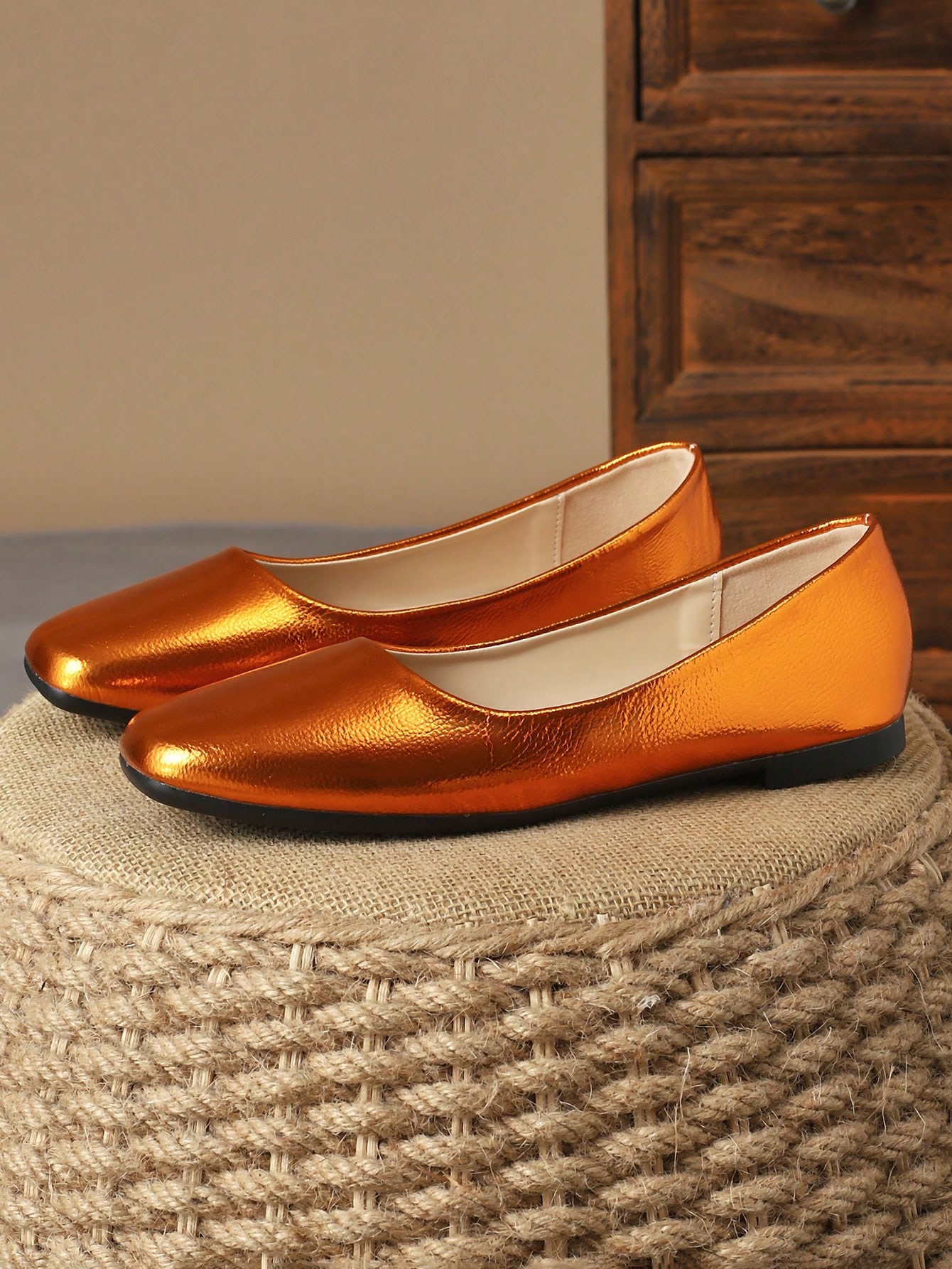 In Orange Women Flats