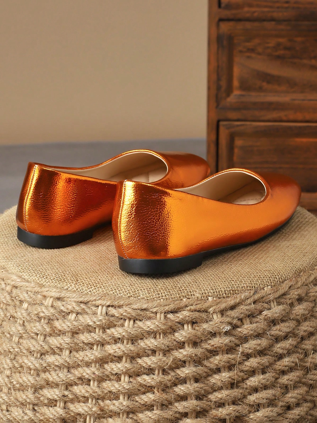 In Orange Women Flats