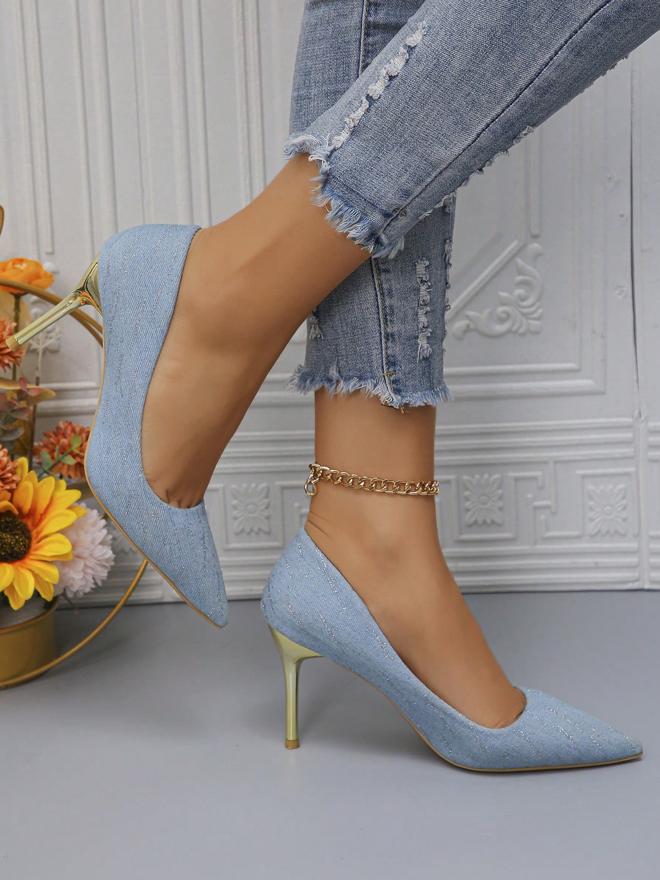 In Baby Blue Women Pumps