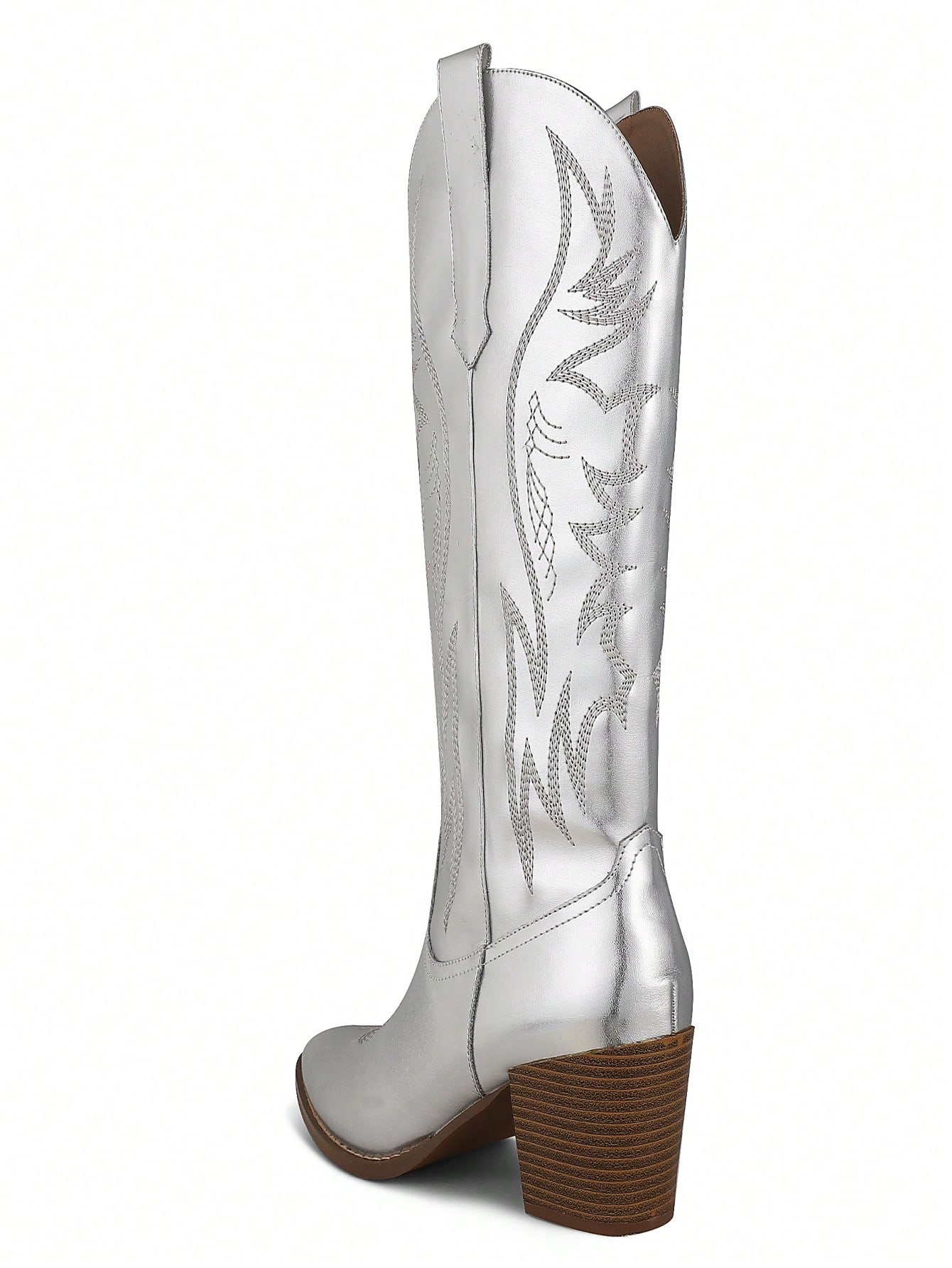 In Silver Women Knee-High Boots