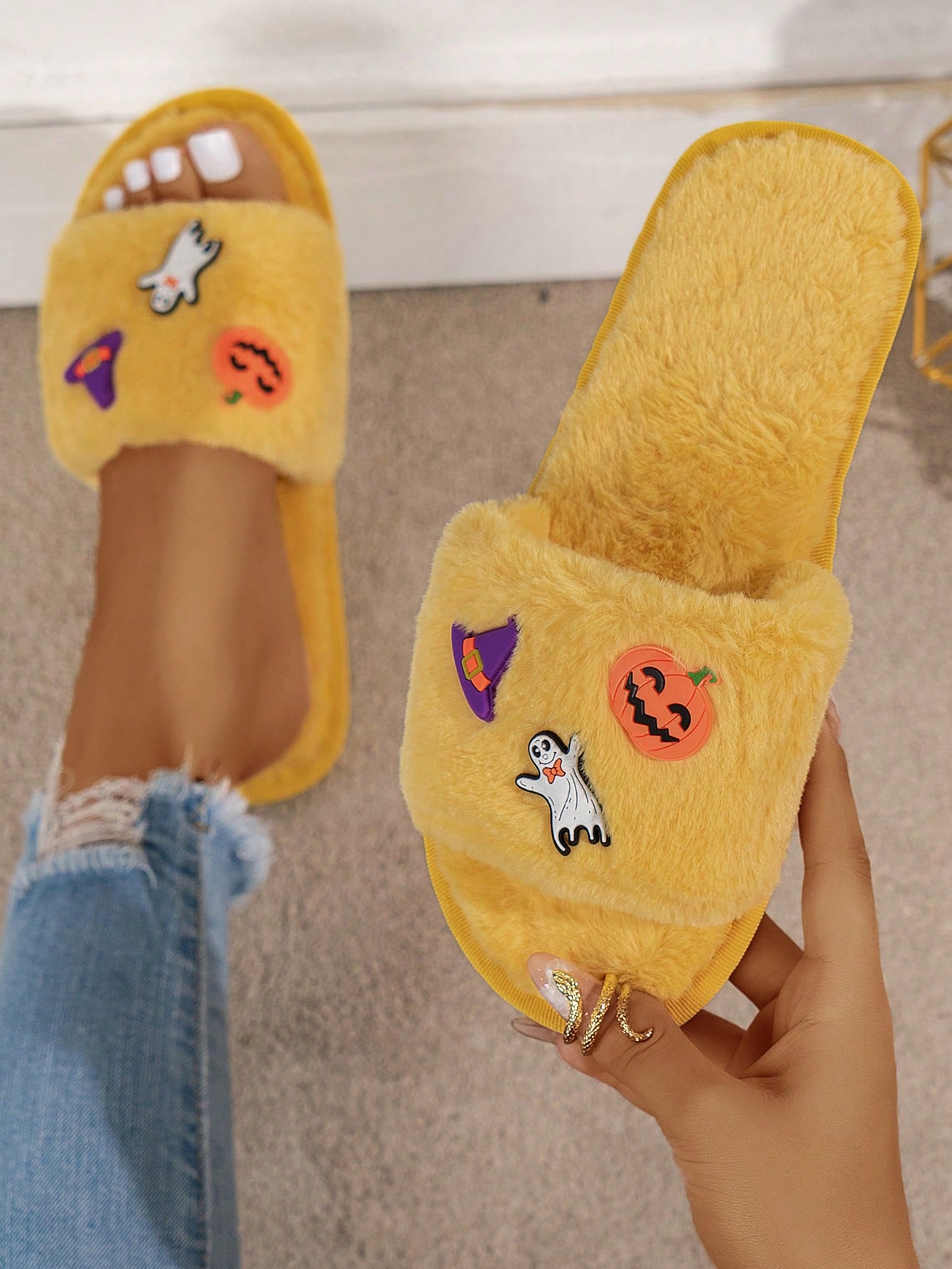 In Yellow Women Home Slippers