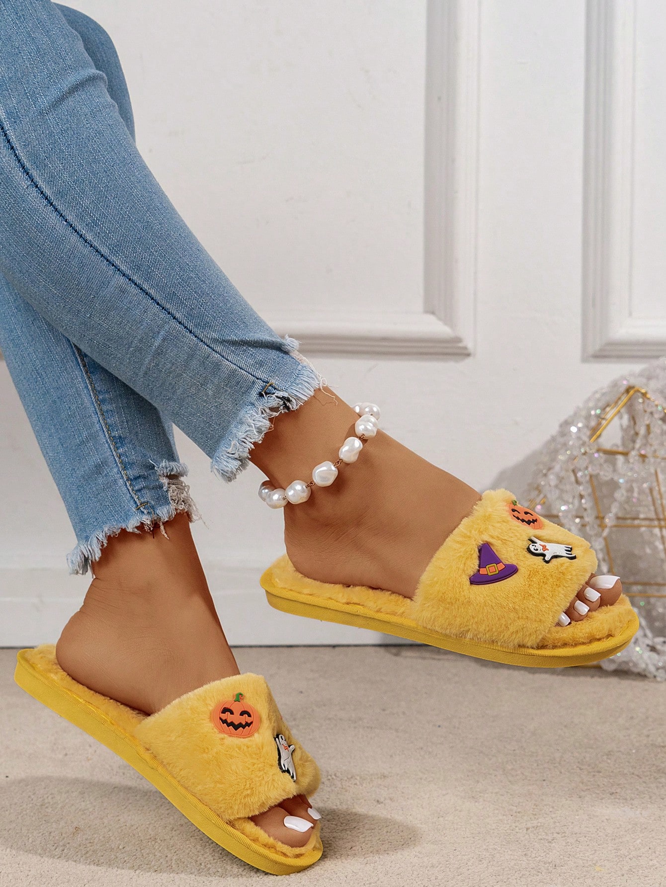 In Yellow Women Home Slippers