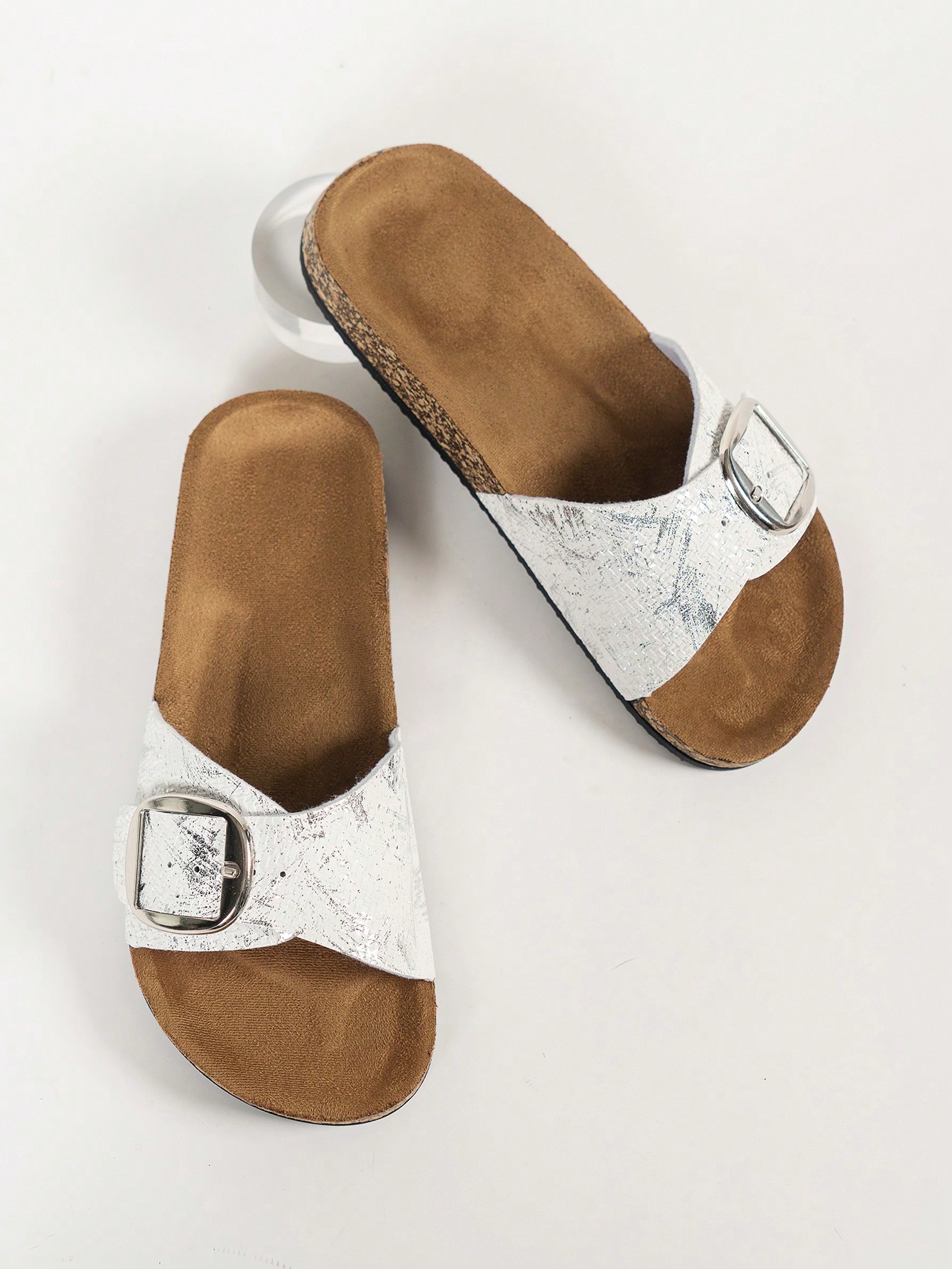 In Silver Women Slippers