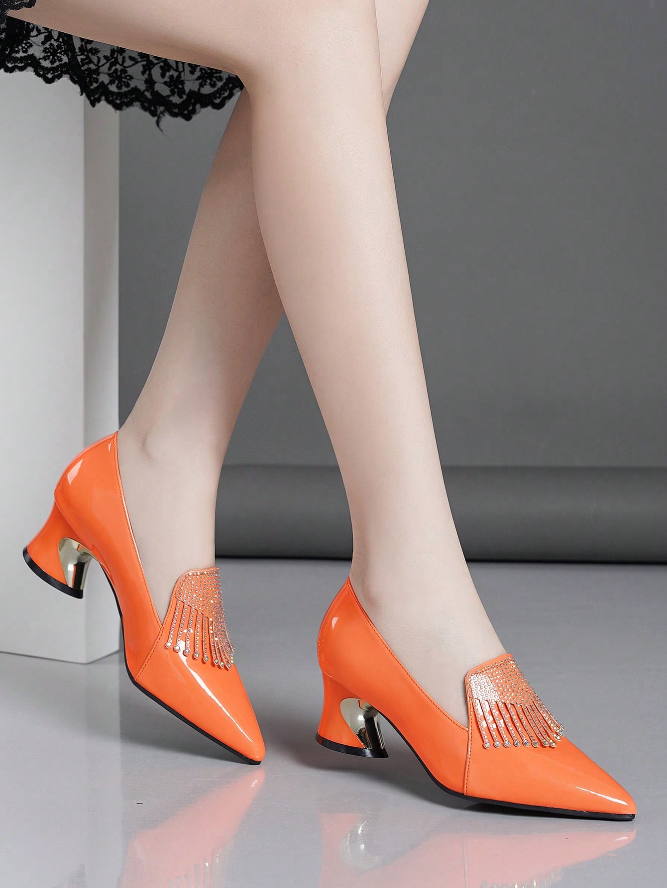 In Orange Women Pumps