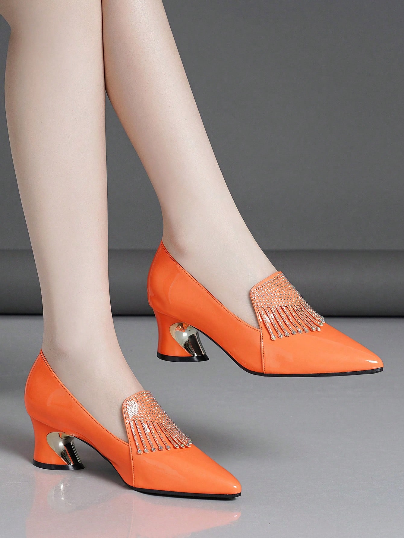 In Orange Women Pumps