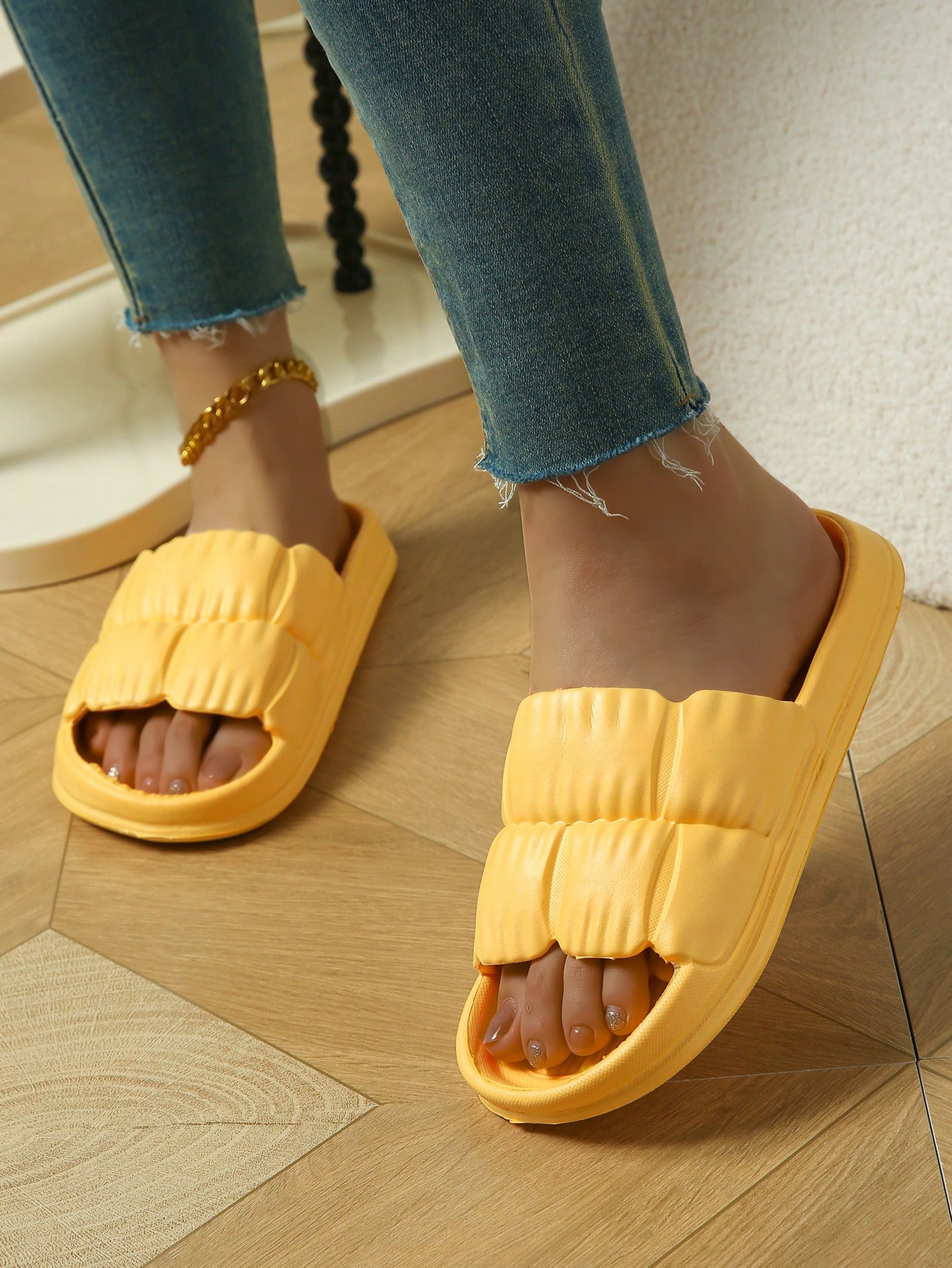 In Yellow Women Slippers