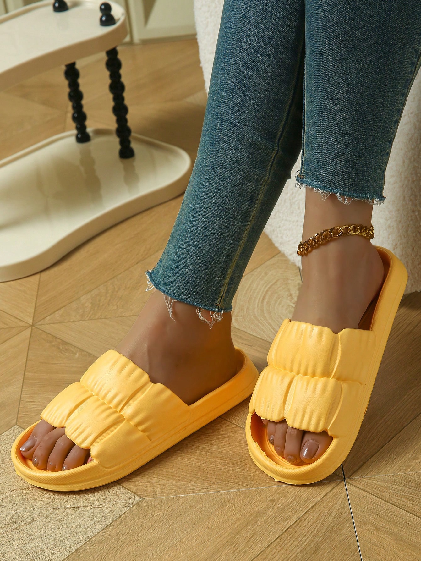 In Yellow Women Slippers