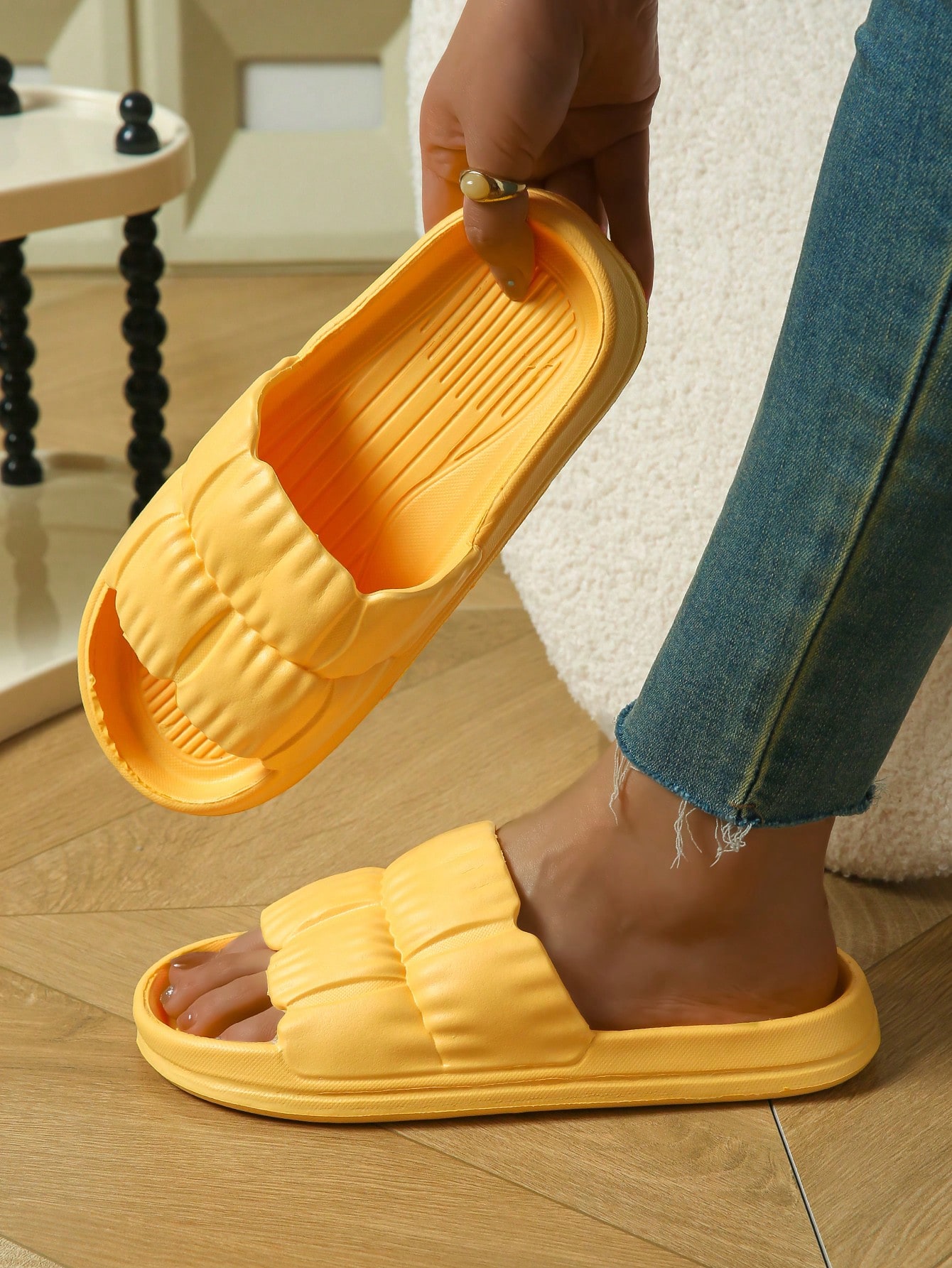 In Yellow Women Slippers