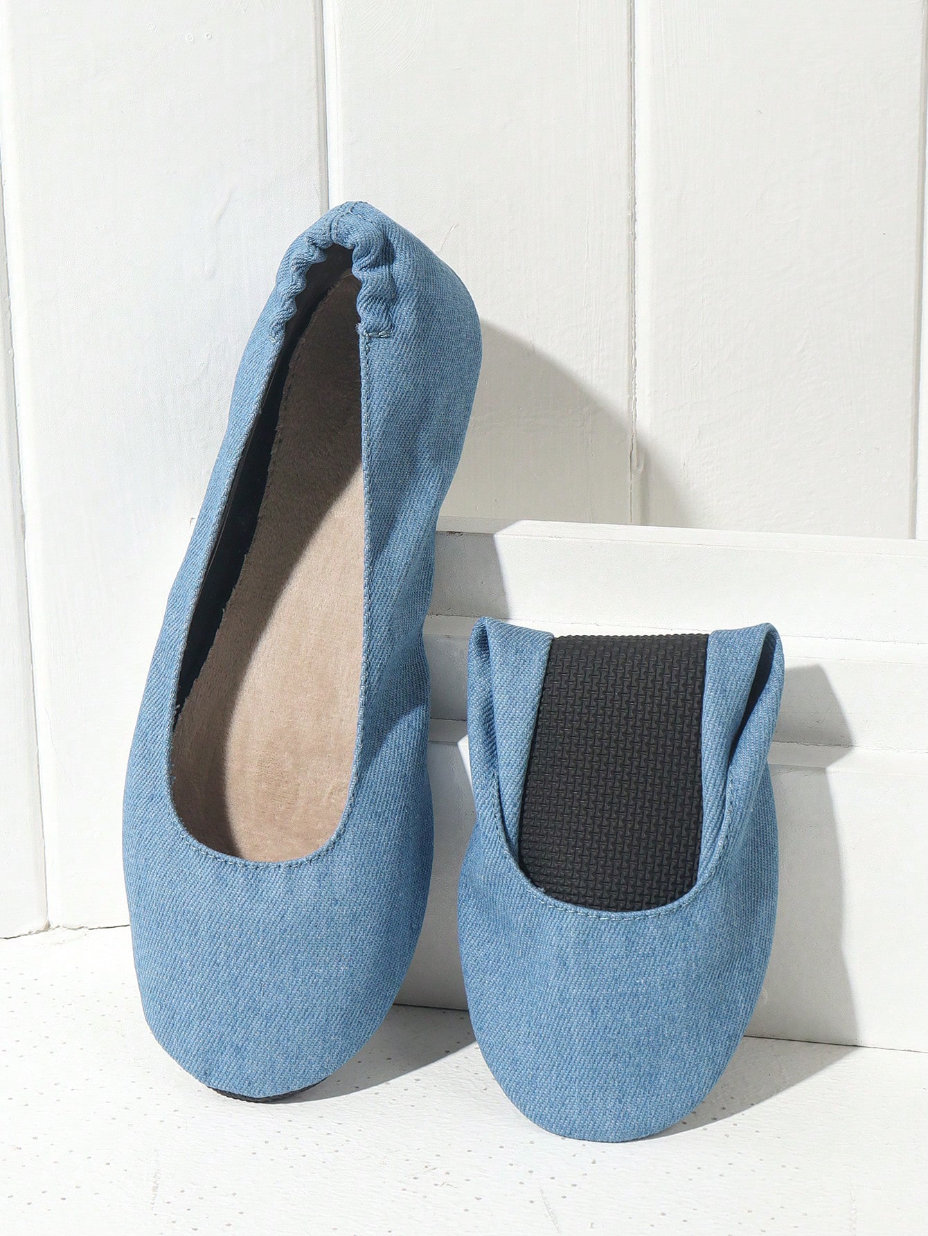 In Baby Blue Women Flats