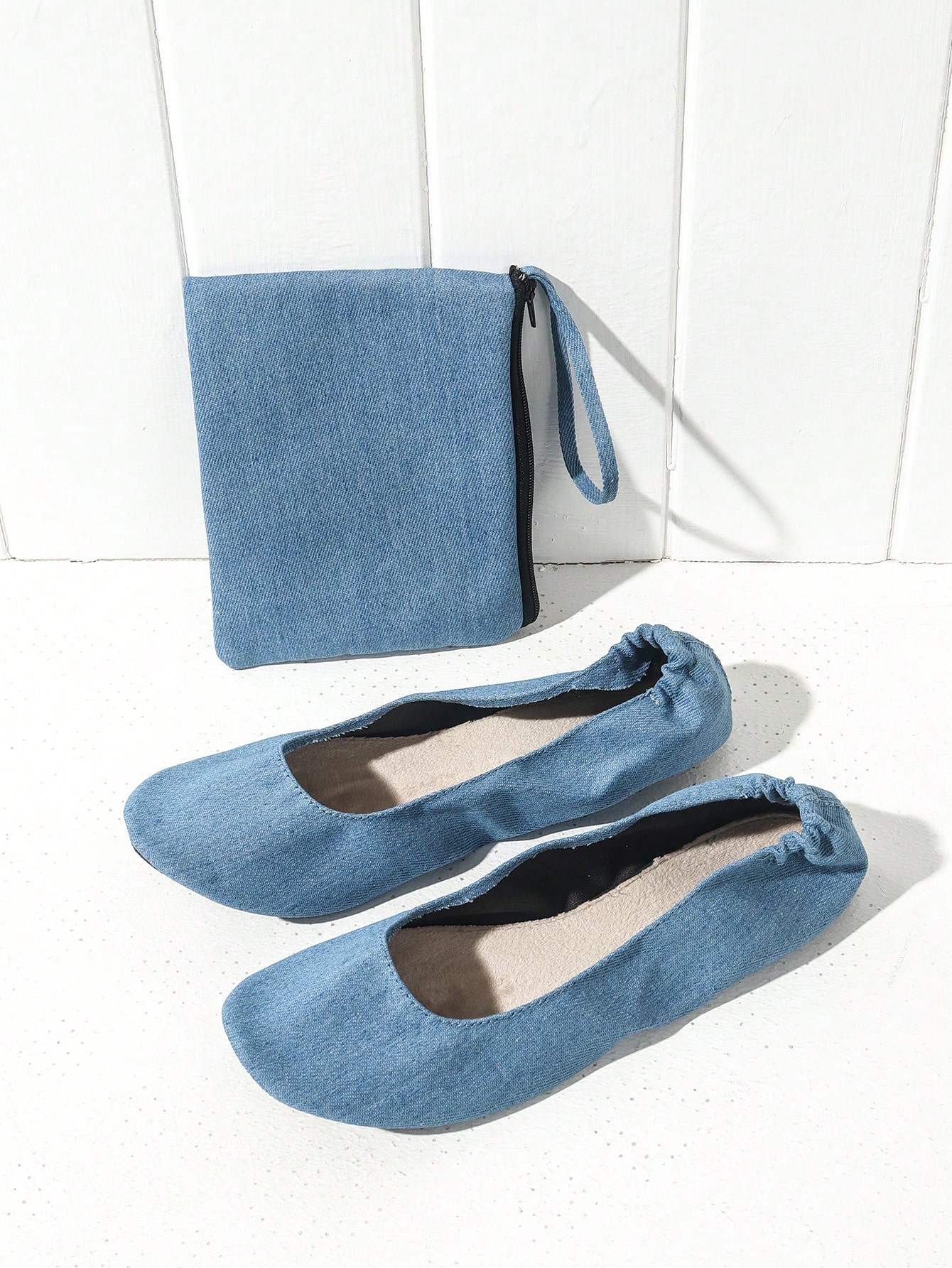 In Baby Blue Women Flats