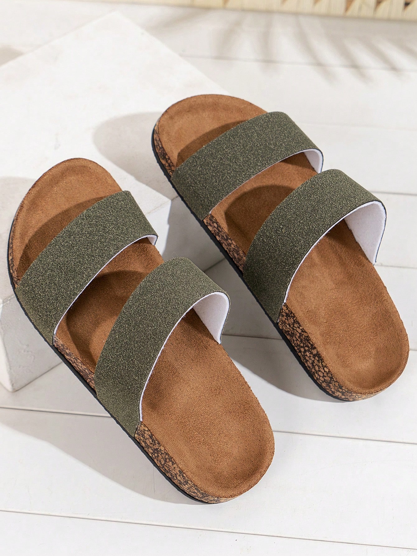 In Olive Green Women Sandals