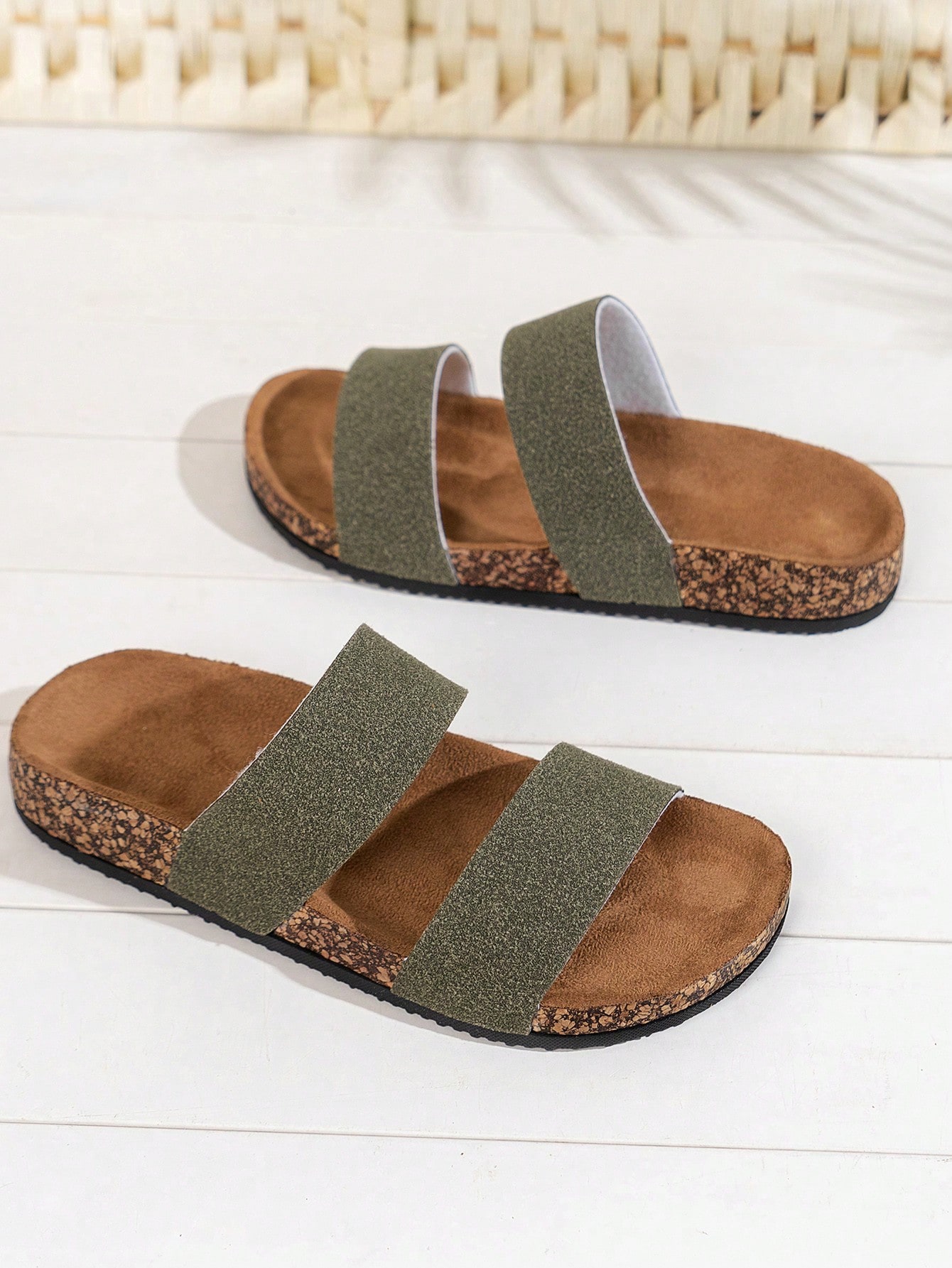 In Olive Green Women Sandals