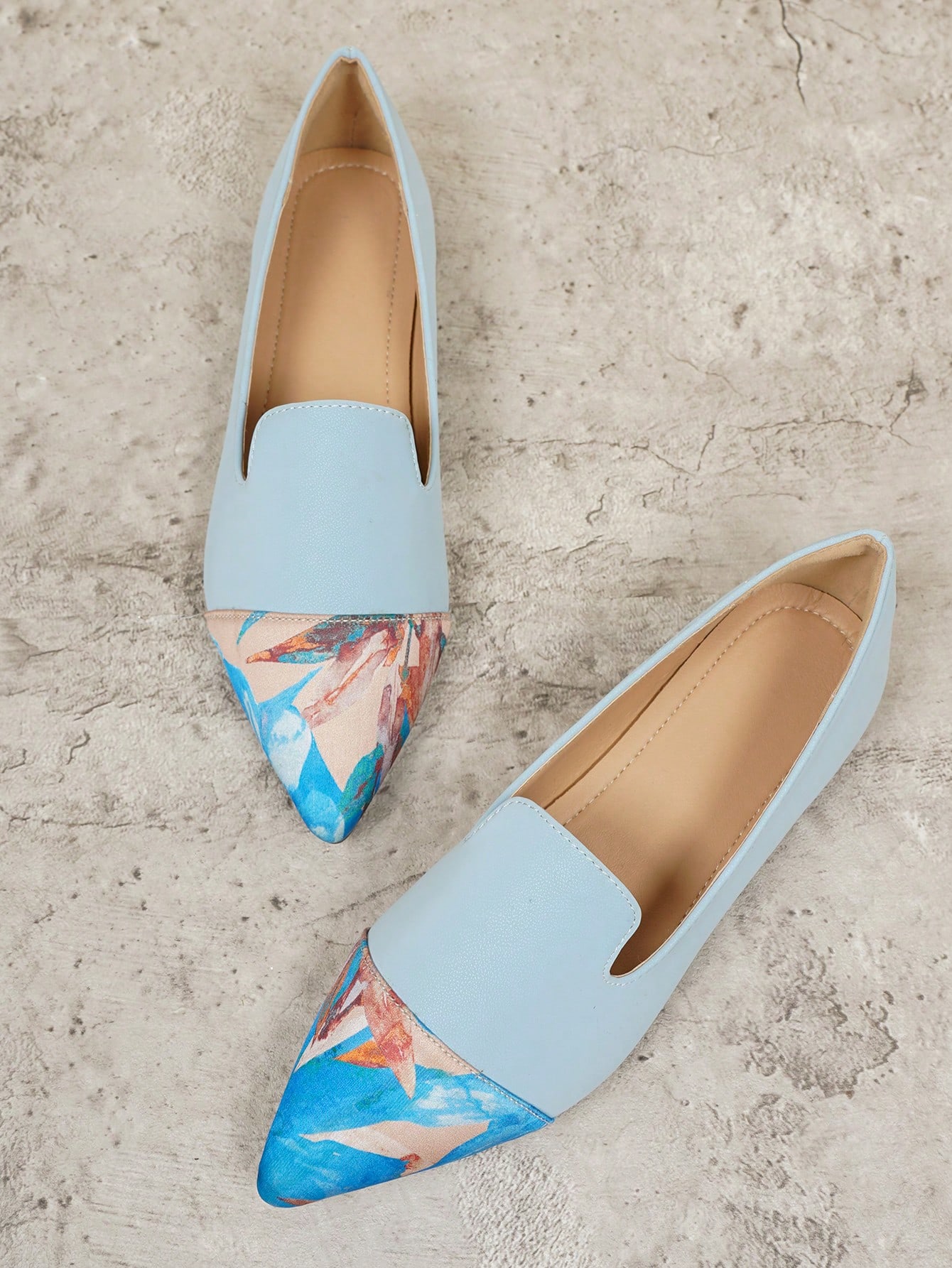 In Baby Blue Women Flats