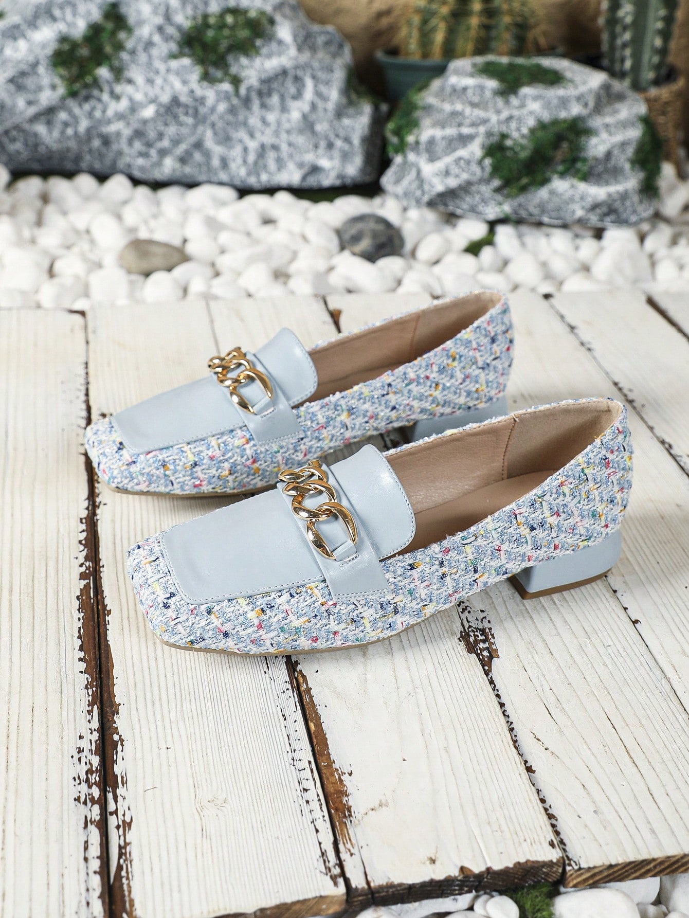 In Baby Blue Women Flats