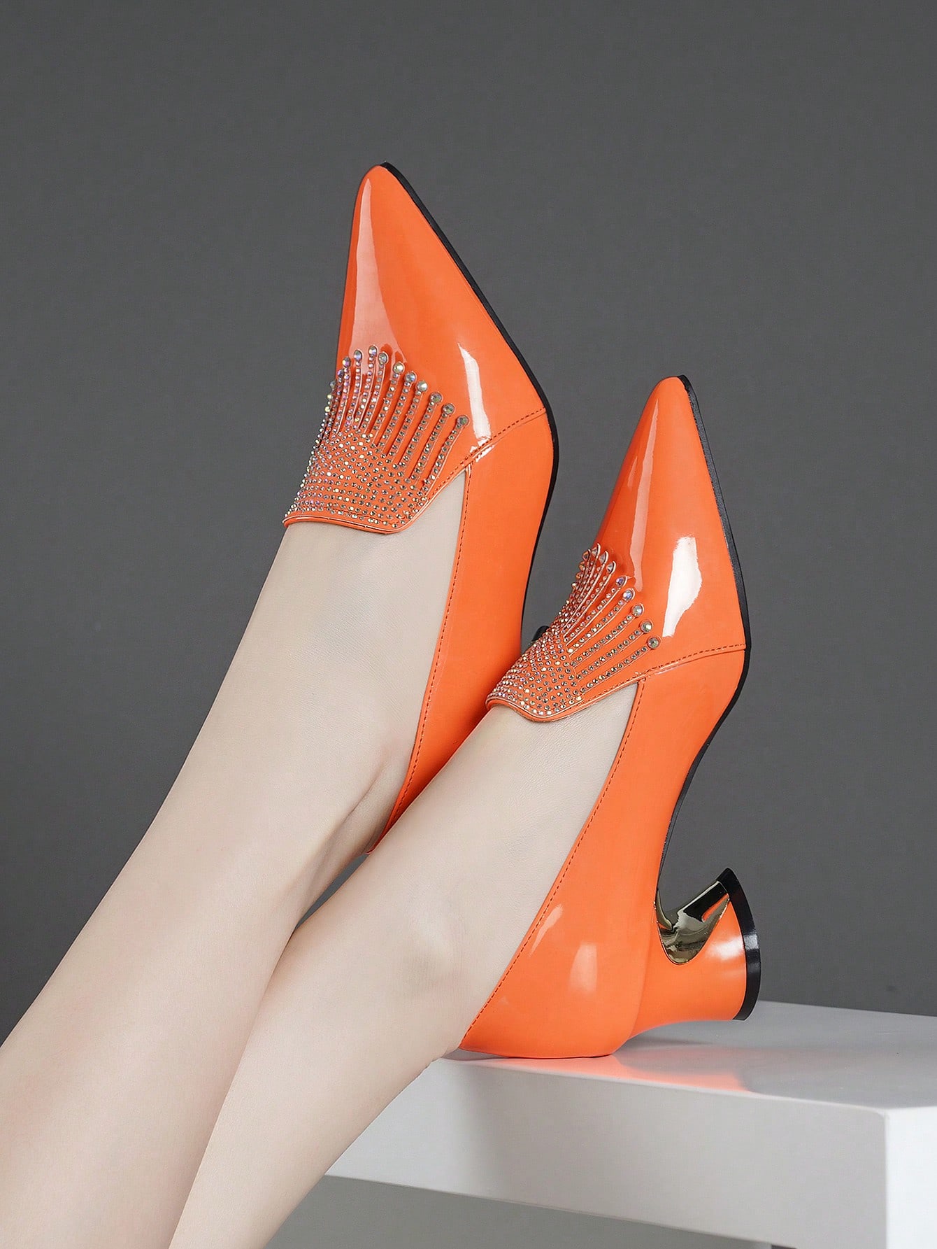 In Orange Women Pumps