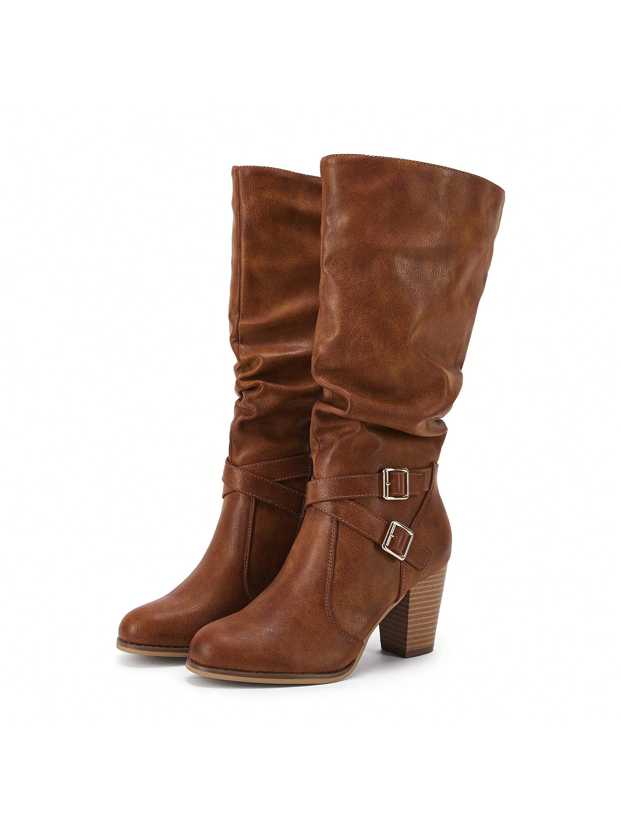 In Brown Women Mid-Calf Boots