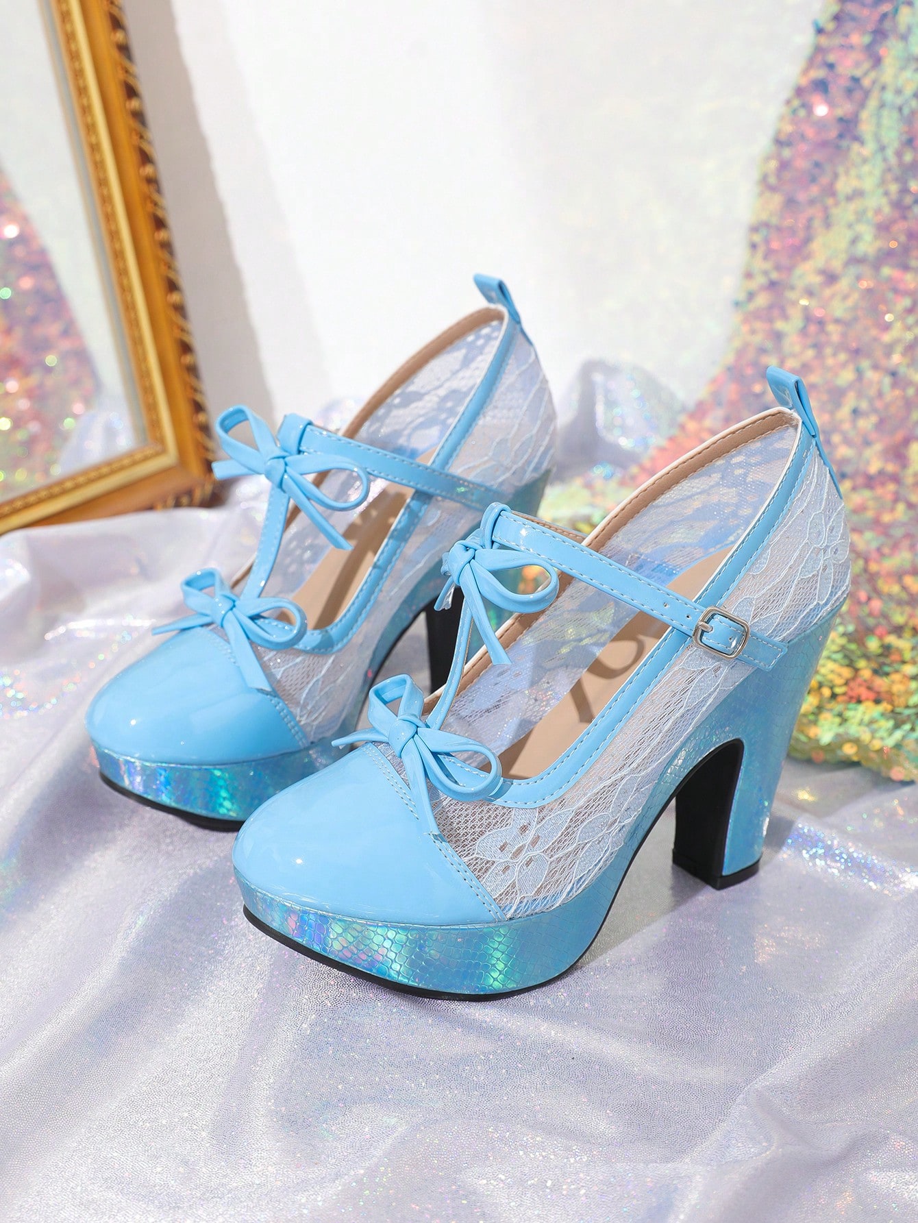 In Baby Blue Women Pumps