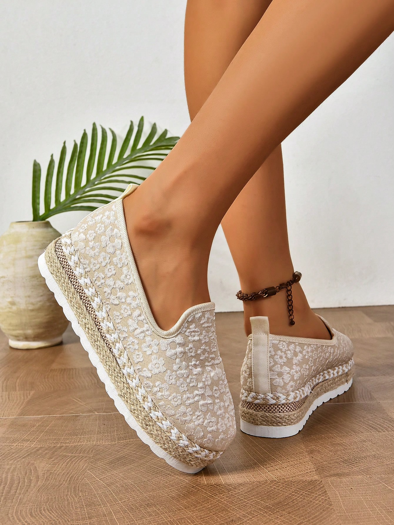 In Beige Women Wedges & Flatform