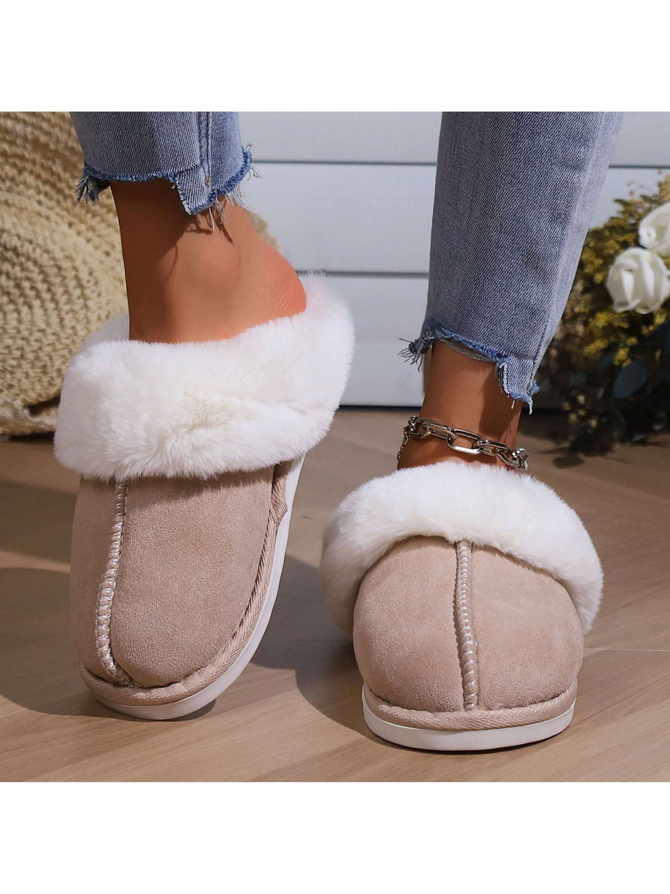 In Khaki Women Home Slippers