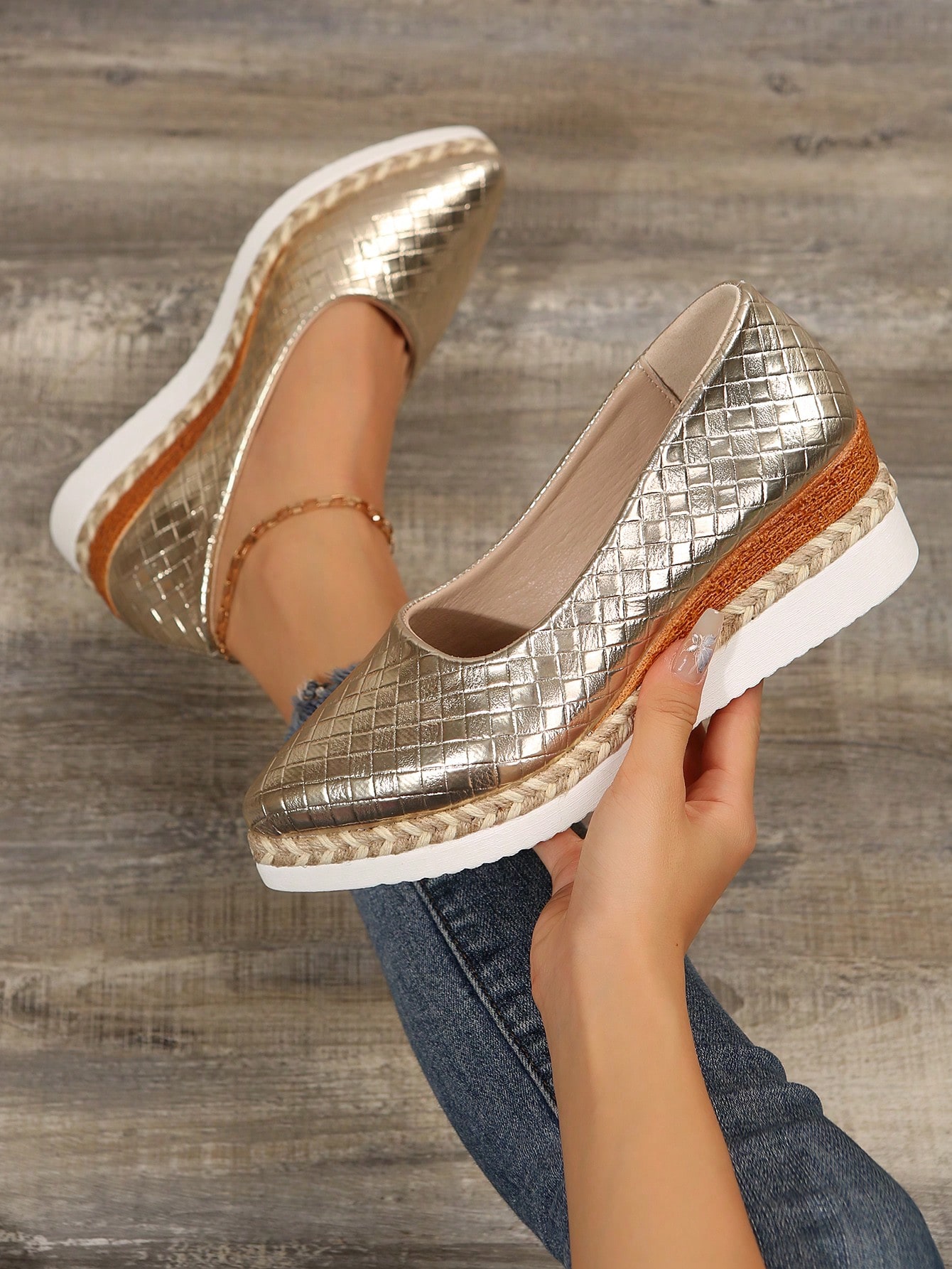 In Gold Women Wedges & Flatform