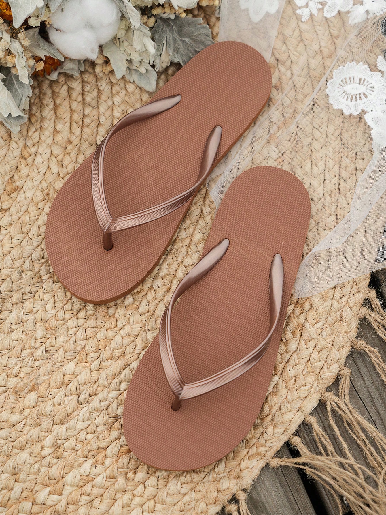 In Brown Women Flip-Flops