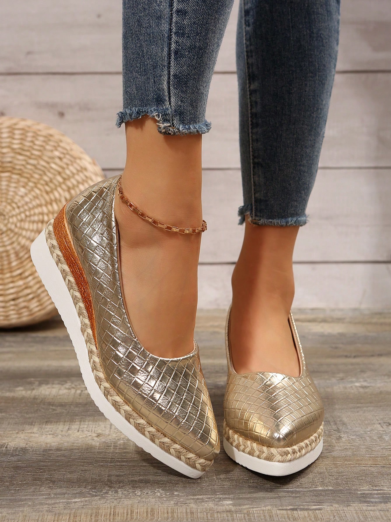 In Gold Women Wedges & Flatform