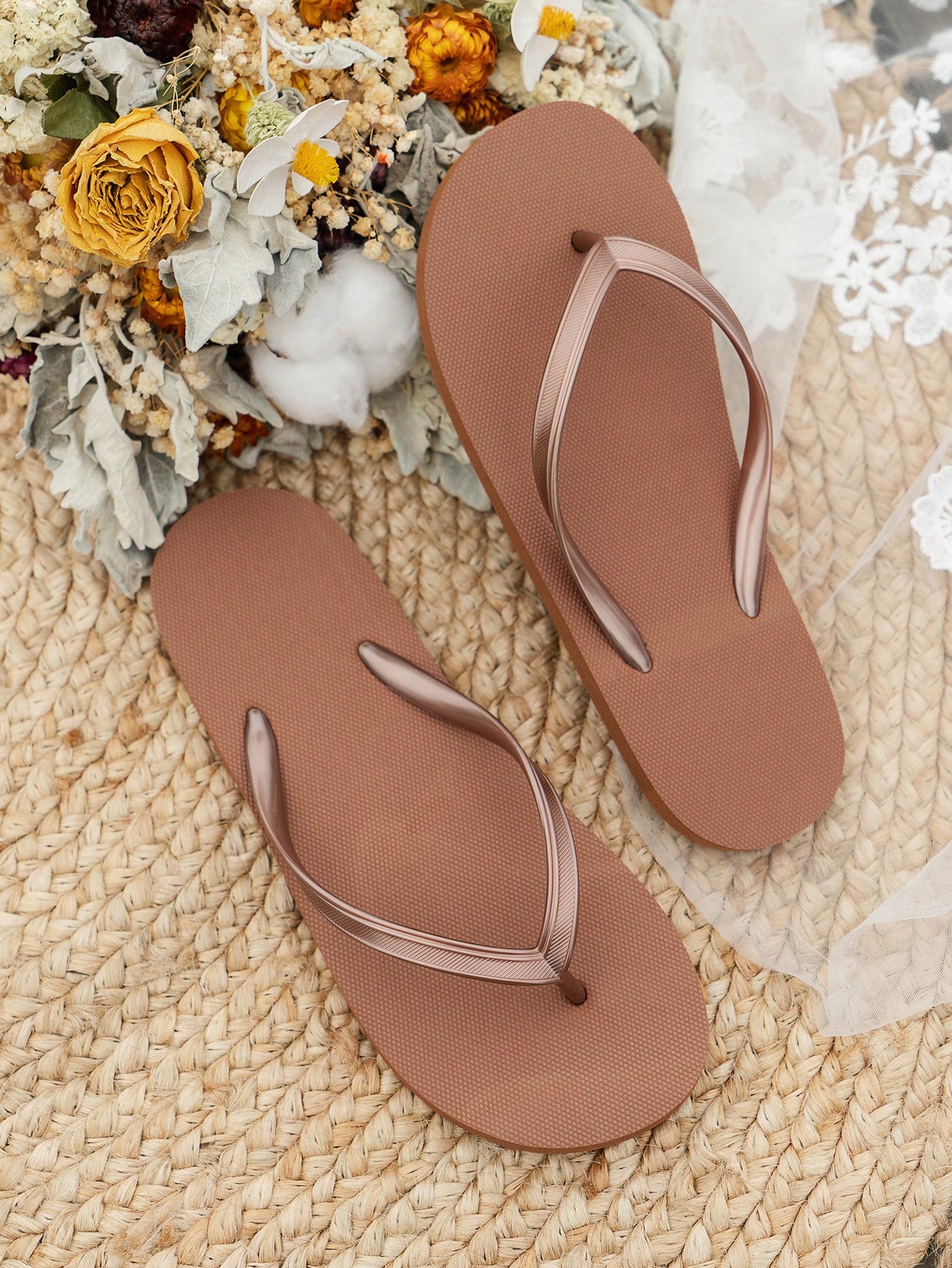 In Brown Women Flip-Flops