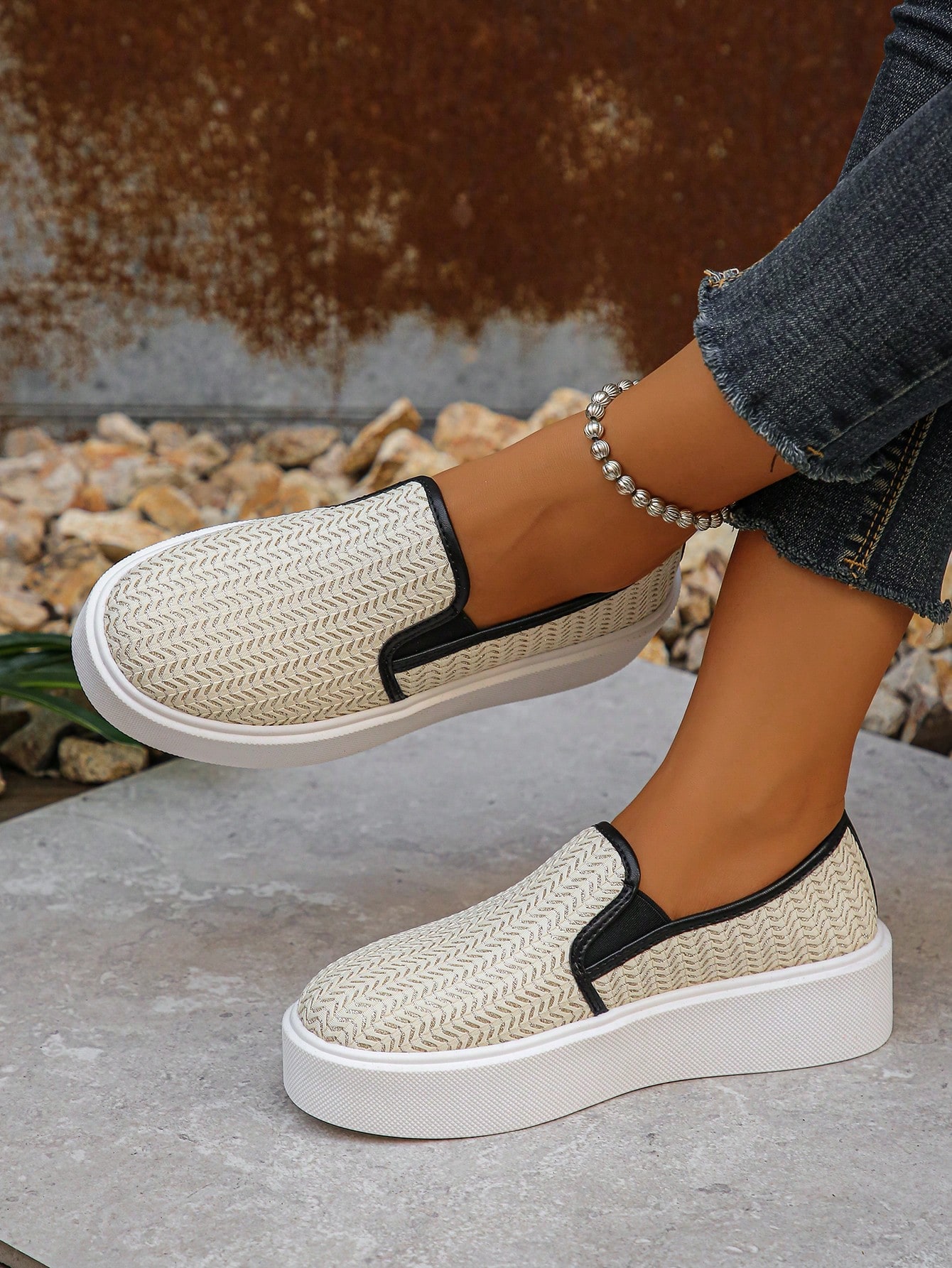 In Beige Women Wedges & Flatform